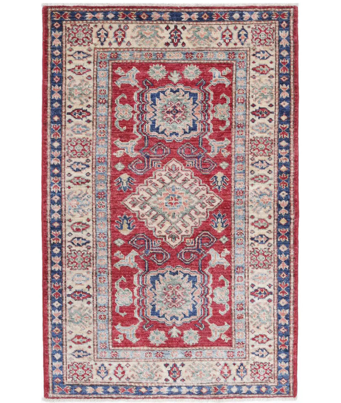 Hand Knotted Royal Kazak Wool Rug - 2'7'' x 4'0'' - Arteverk Rugs Area rug