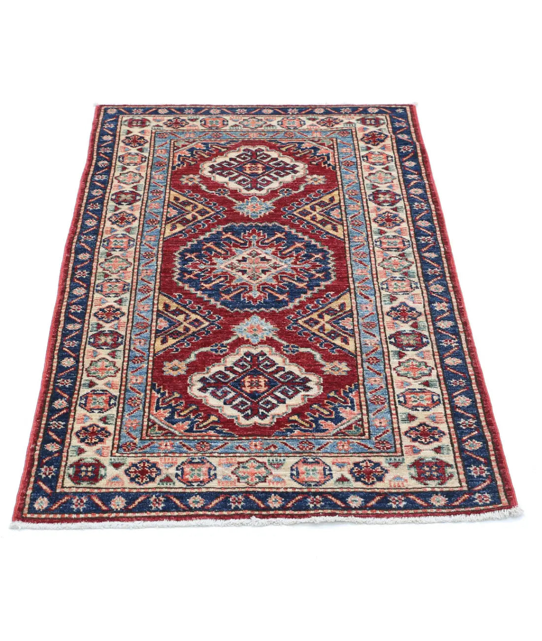 Hand Knotted Royal Kazak Wool Rug - 2'7'' x 4'2'' - Arteverk Rugs Area rug