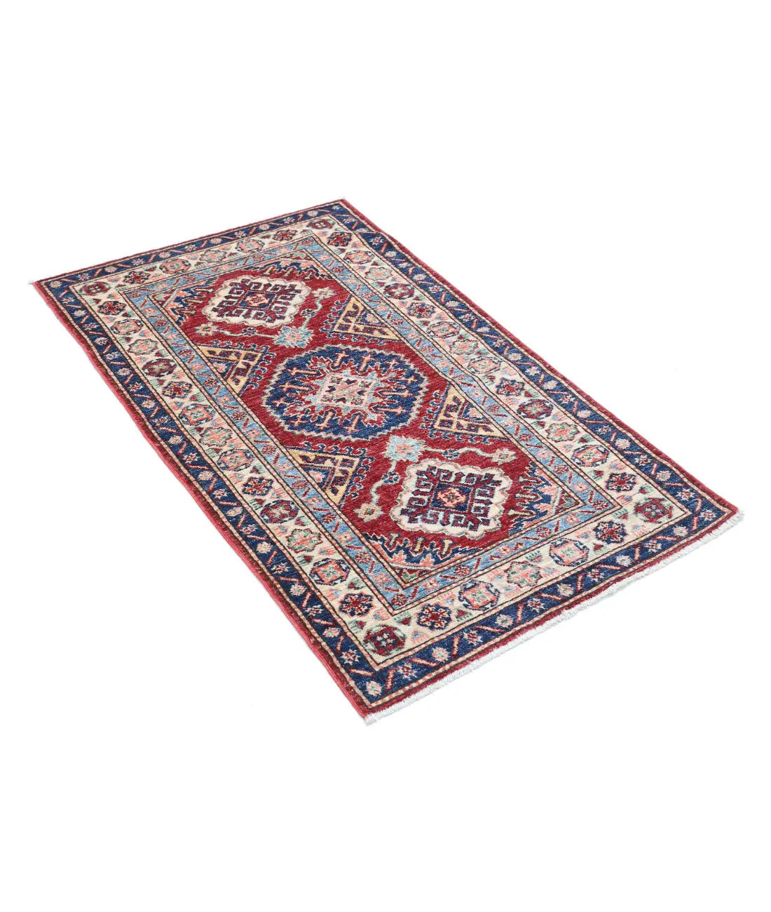 Hand Knotted Royal Kazak Wool Rug - 2'7'' x 4'2'' - Arteverk Rugs Area rug