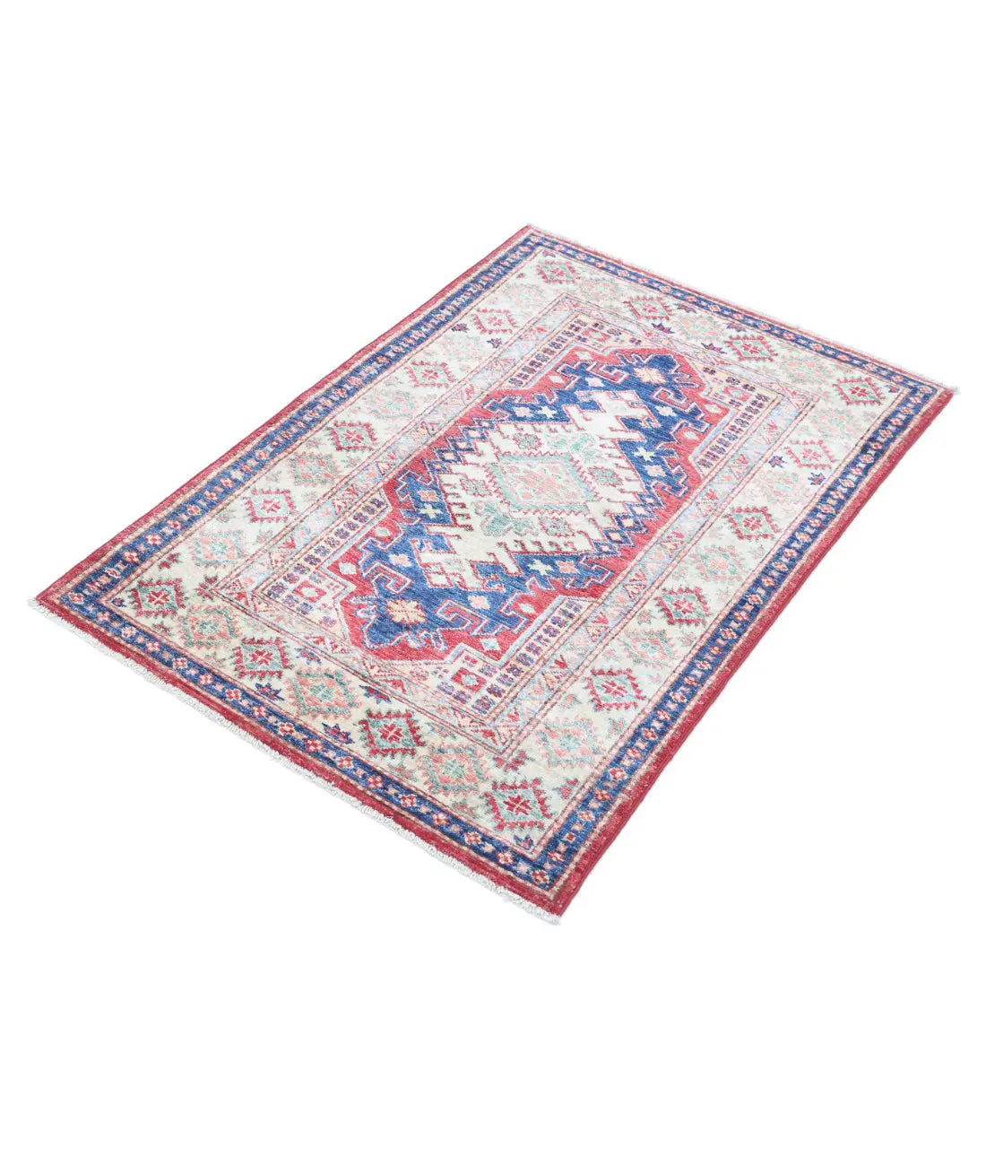 Hand Knotted Royal Kazak Wool Rug - 2'8'' x 4'0'' - Arteverk Rugs Area rug