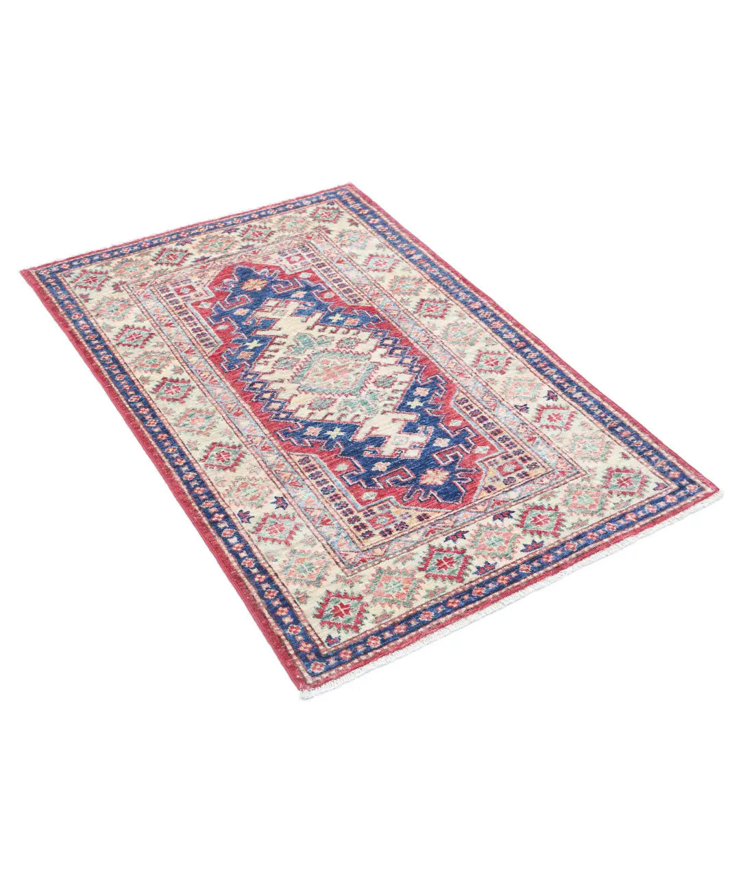 Hand Knotted Royal Kazak Wool Rug - 2'8'' x 4'0'' - Arteverk Rugs Area rug