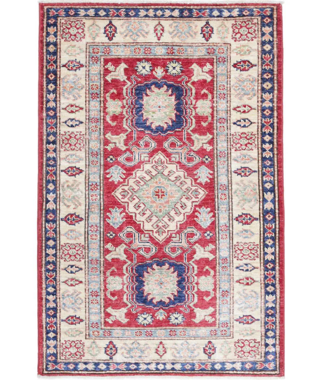 Hand Knotted Royal Kazak Wool Rug - 2&#39;8&#39;&#39; x 4&#39;2&#39;&#39; - Arteverk Rugs Area rug