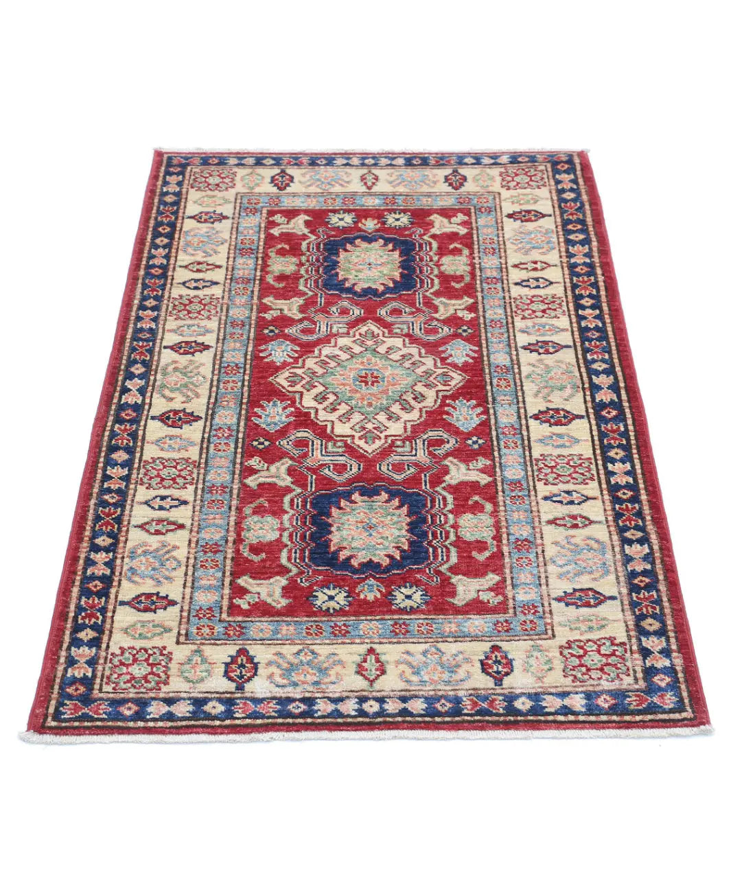 Hand Knotted Royal Kazak Wool Rug - 2'8'' x 4'2'' - Arteverk Rugs Area rug