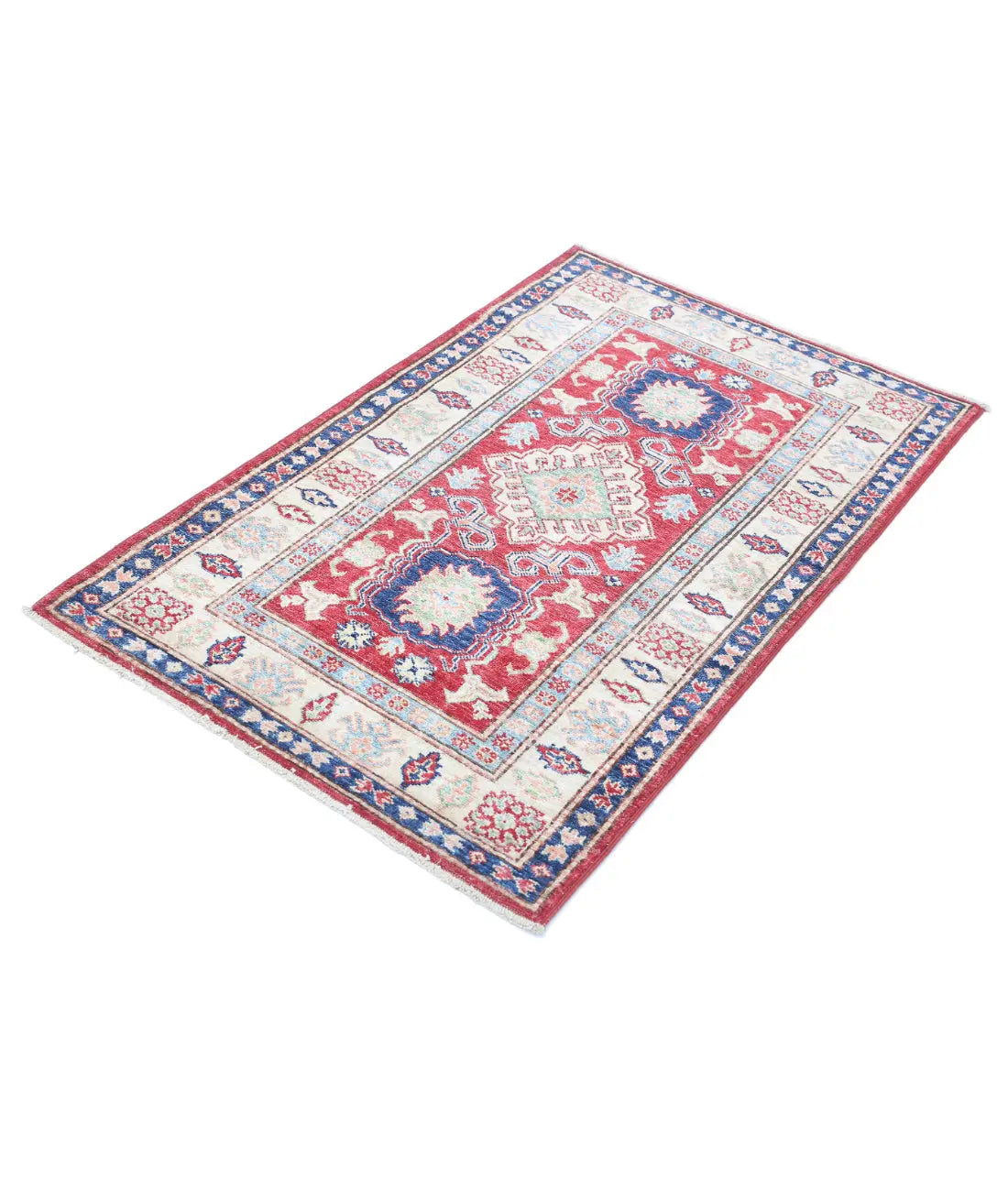 Hand Knotted Royal Kazak Wool Rug - 2'8'' x 4'2'' - Arteverk Rugs Area rug