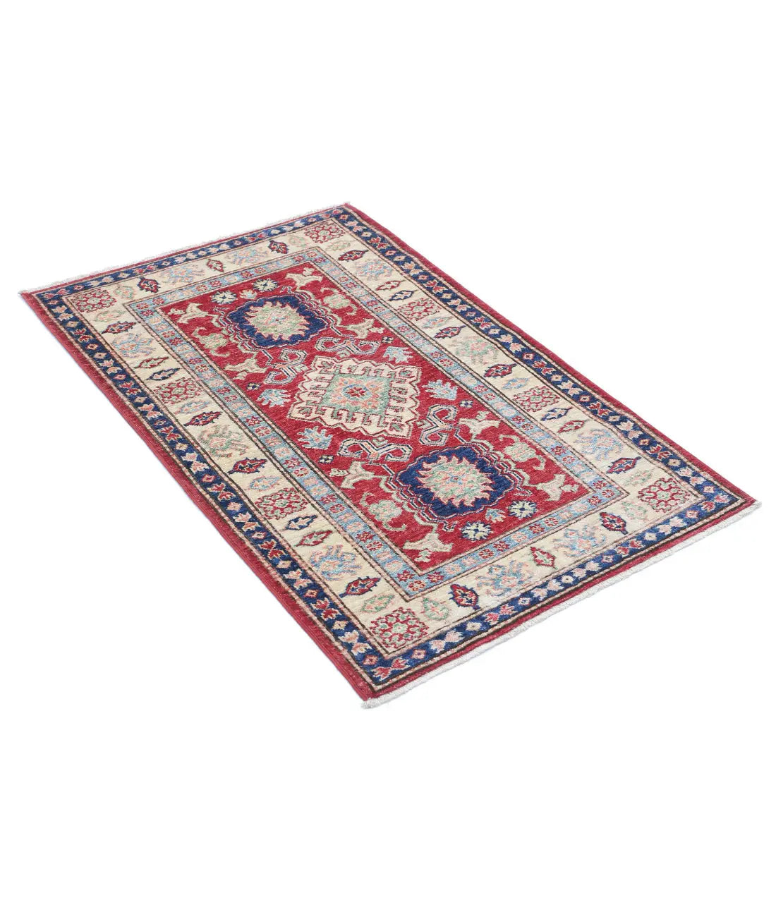 Hand Knotted Royal Kazak Wool Rug - 2'8'' x 4'2'' - Arteverk Rugs Area rug