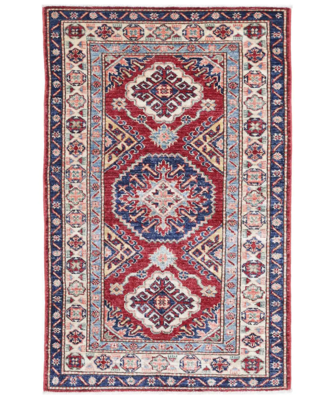 Hand Knotted Royal Kazak Wool Rug - 2'8'' x 4'2'' - Arteverk Rugs Area rug