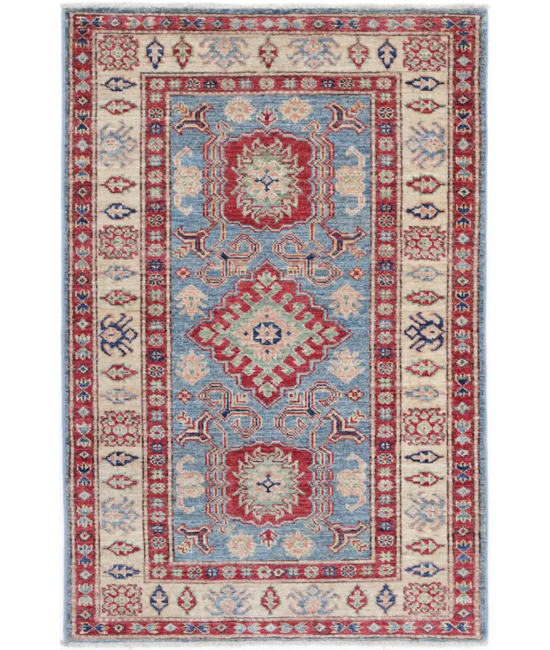 Hand Knotted Royal Kazak Wool Rug - 2&#39;9&#39;&#39; x 4&#39;2&#39;&#39; - Arteverk Rugs Area rug