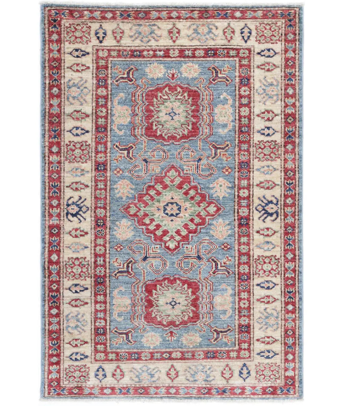 Hand Knotted Royal Kazak Wool Rug - 2&#39;9&#39;&#39; x 4&#39;2&#39;&#39; - Arteverk Rugs Area rug