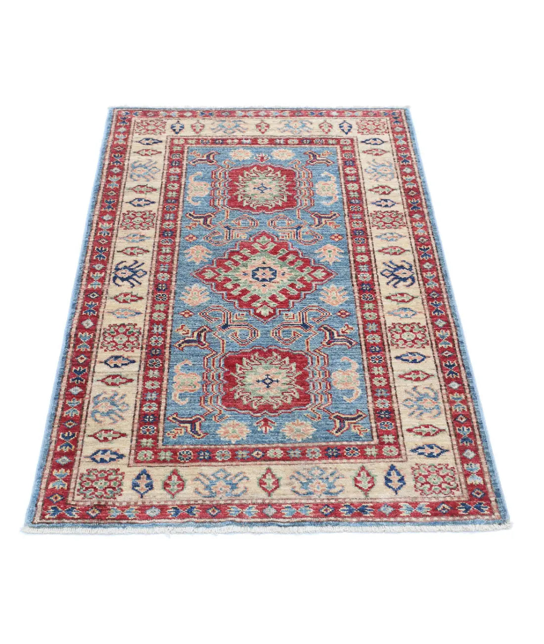 Hand Knotted Royal Kazak Wool Rug - 2'9'' x 4'2'' - Arteverk Rugs Area rug