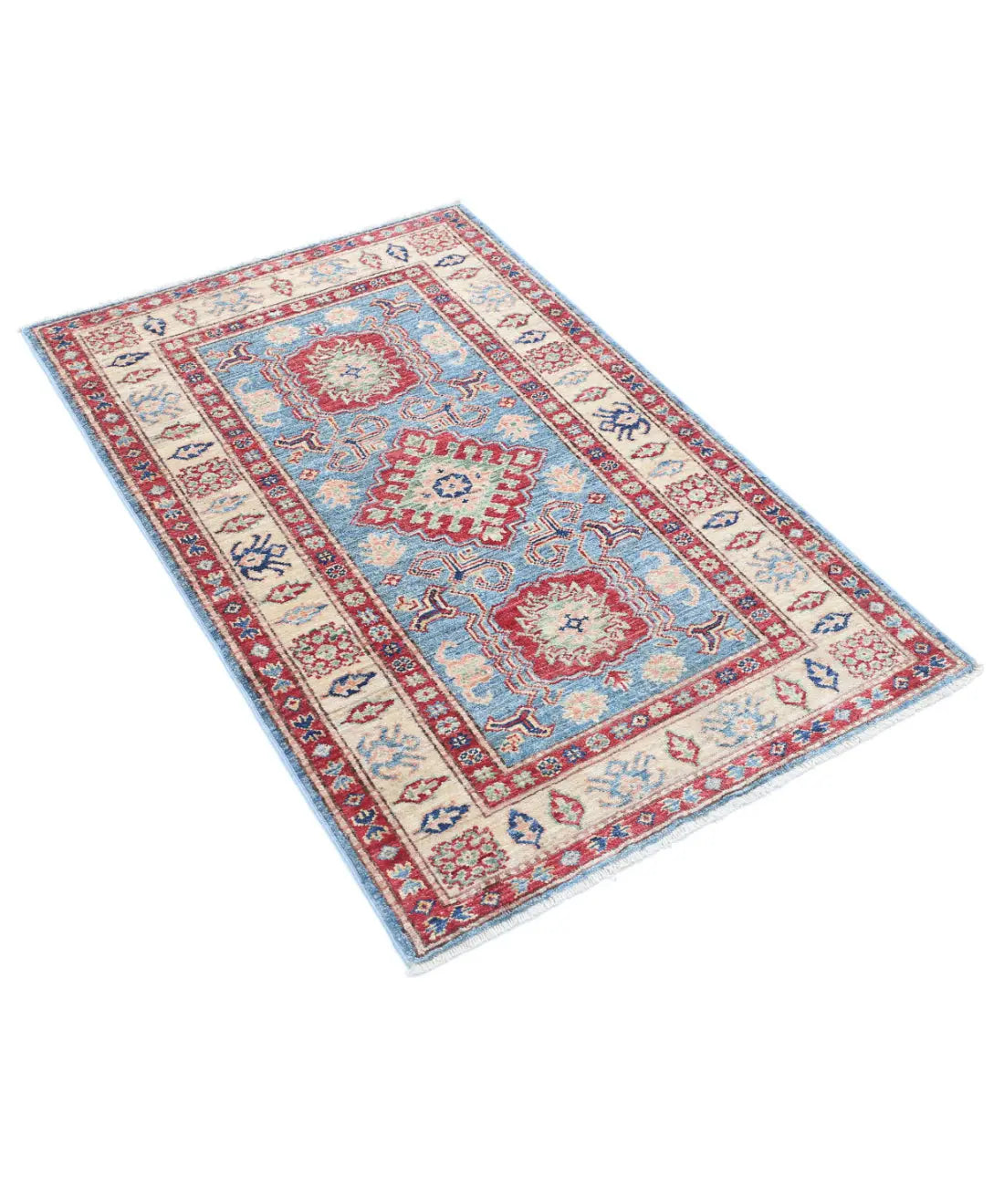 Hand Knotted Royal Kazak Wool Rug - 2'9'' x 4'2'' - Arteverk Rugs Area rug