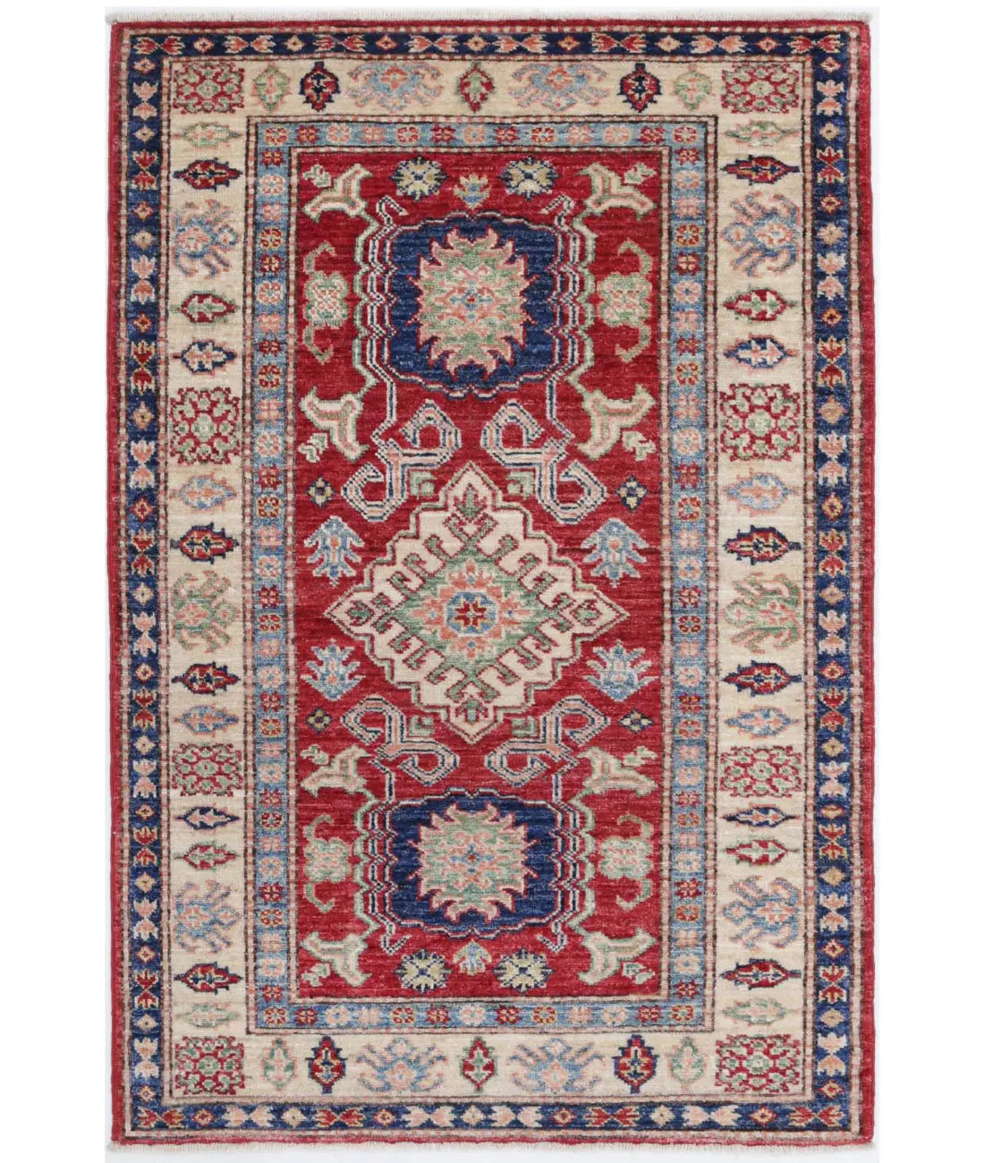 Hand Knotted Royal Kazak Wool Rug - 2&#39;9&#39;&#39; x 4&#39;2&#39;&#39; - Arteverk Rugs Area rug