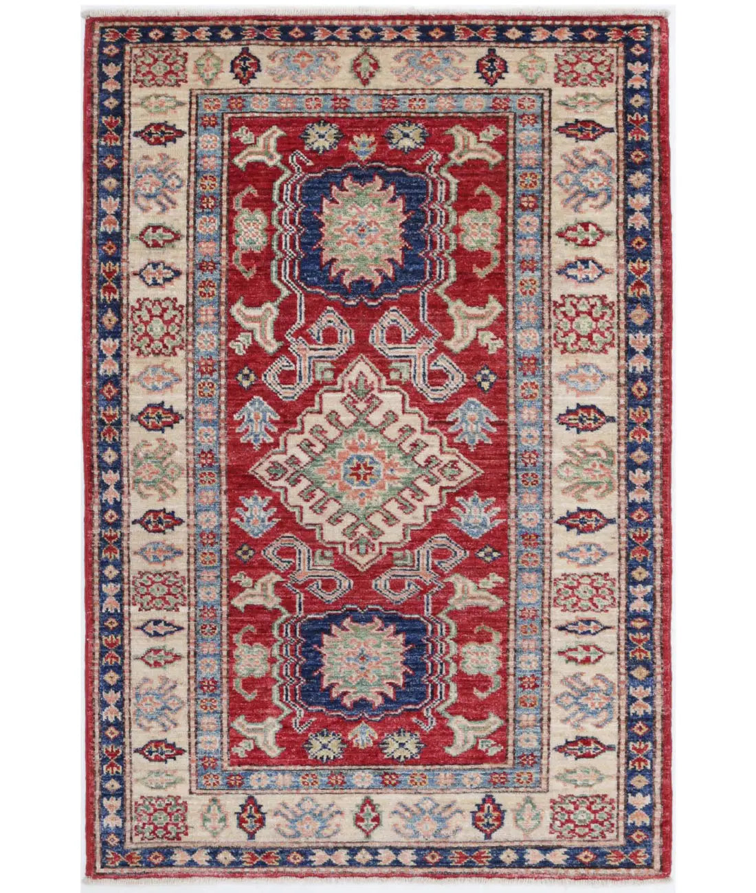 Hand Knotted Royal Kazak Wool Rug - 2'9'' x 4'2'' - Arteverk Rugs Area rug