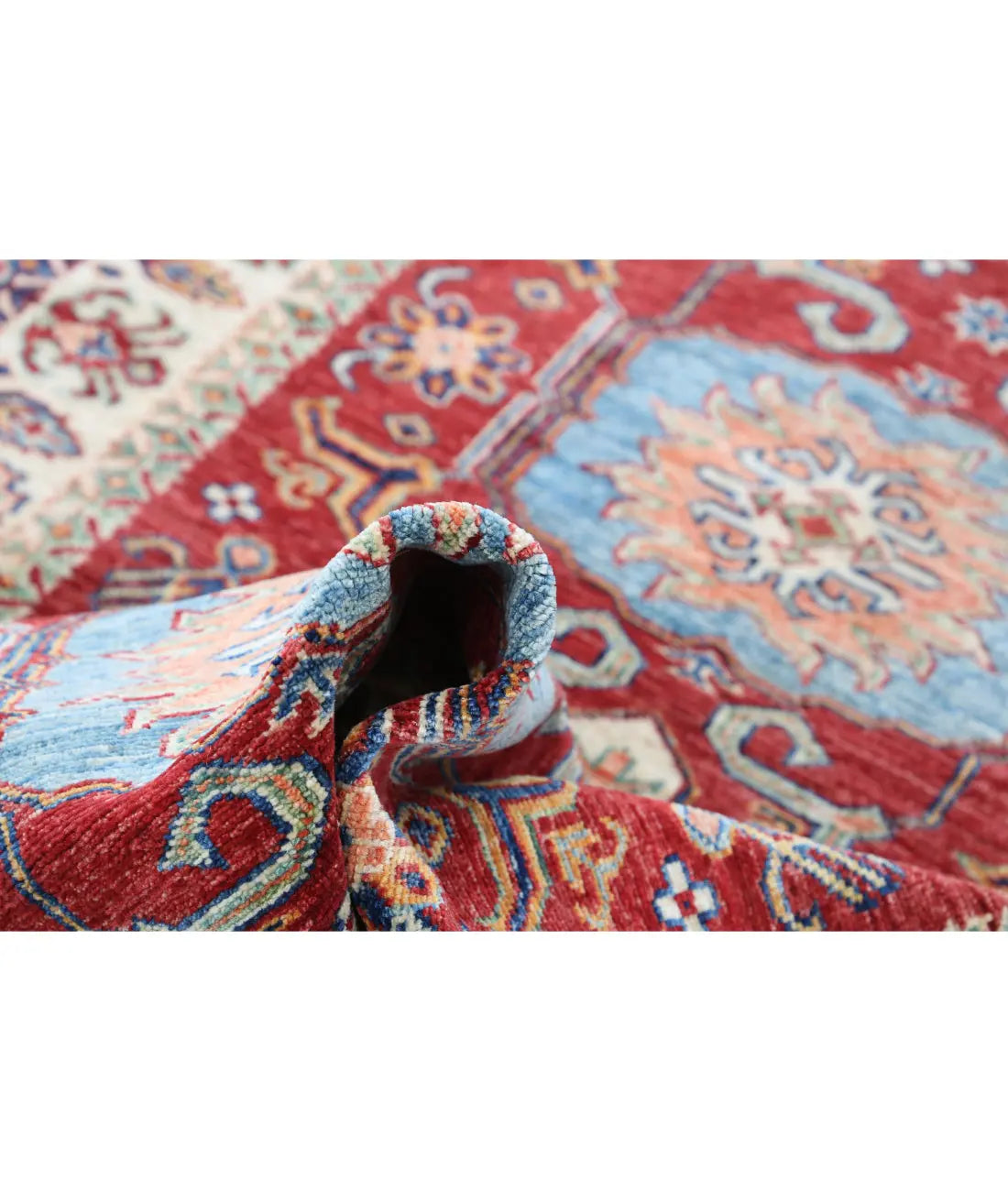 Hand Knotted Royal Kazak Wool Rug - 3'6'' x 4'9'' - Arteverk Rugs Area rug