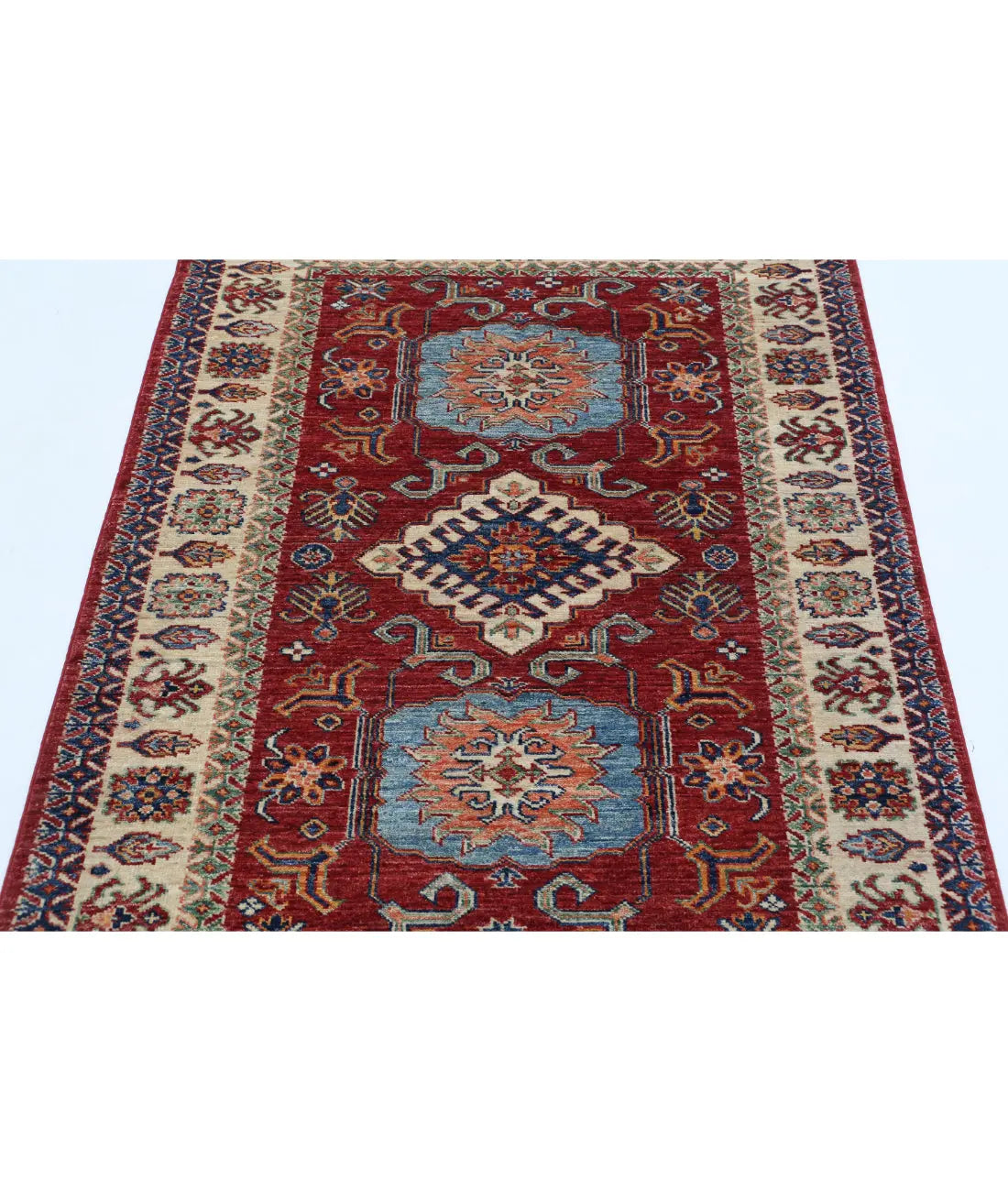 Hand Knotted Royal Kazak Wool Rug - 3'6'' x 4'9'' - Arteverk Rugs Area rug