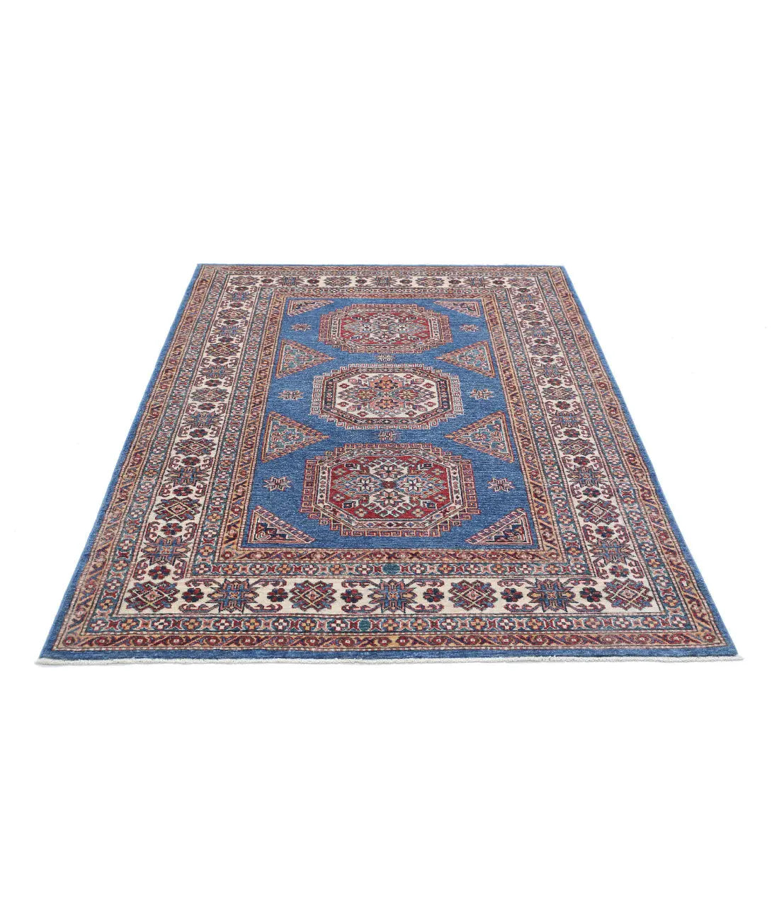 Hand Knotted Royal Kazak Wool Rug - 4'10'' x 6'10'' - Arteverk Rugs Area rug