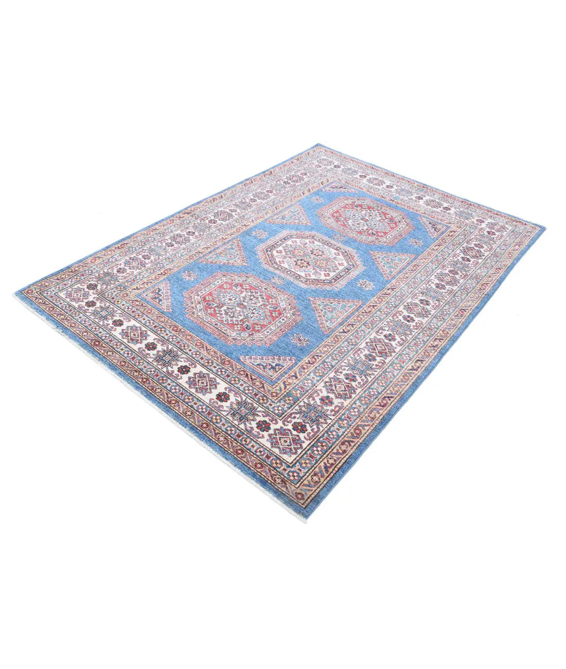 Hand Knotted Royal Kazak Wool Rug - 4'10'' x 6'10'' - Arteverk Rugs Area rug