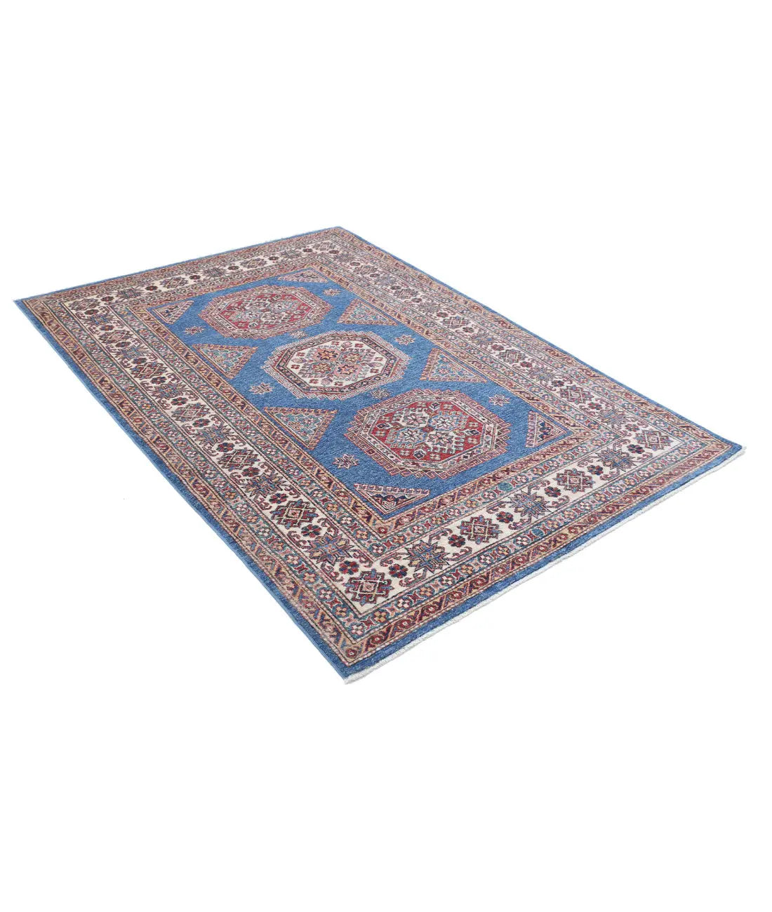 Hand Knotted Royal Kazak Wool Rug - 4'10'' x 6'10'' - Arteverk Rugs Area rug