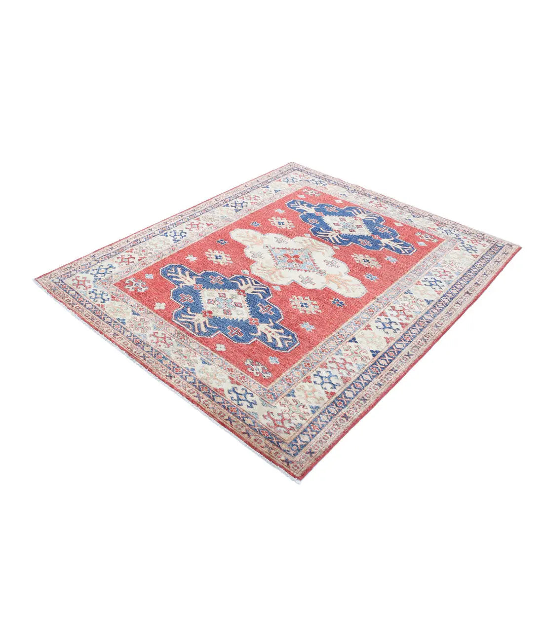 Hand Knotted Royal Kazak Wool Rug - 4'11'' x 5'11'' - Arteverk Rugs Area rug