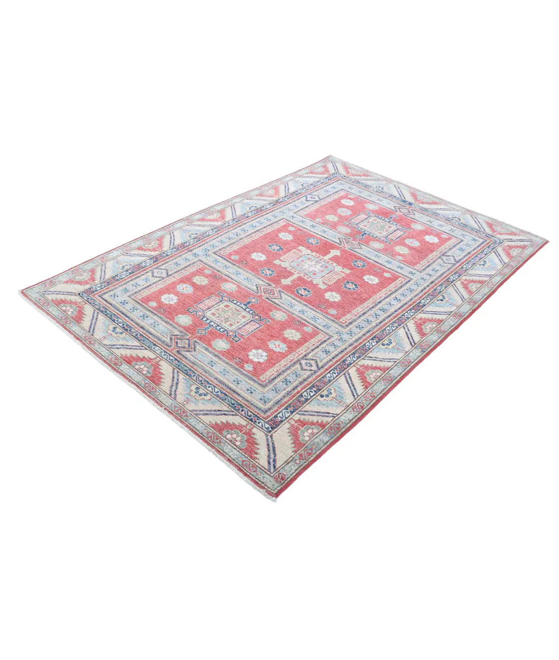 Hand Knotted Royal Kazak Wool Rug - 4'7'' x 6'9'' - Arteverk Rugs Area rug