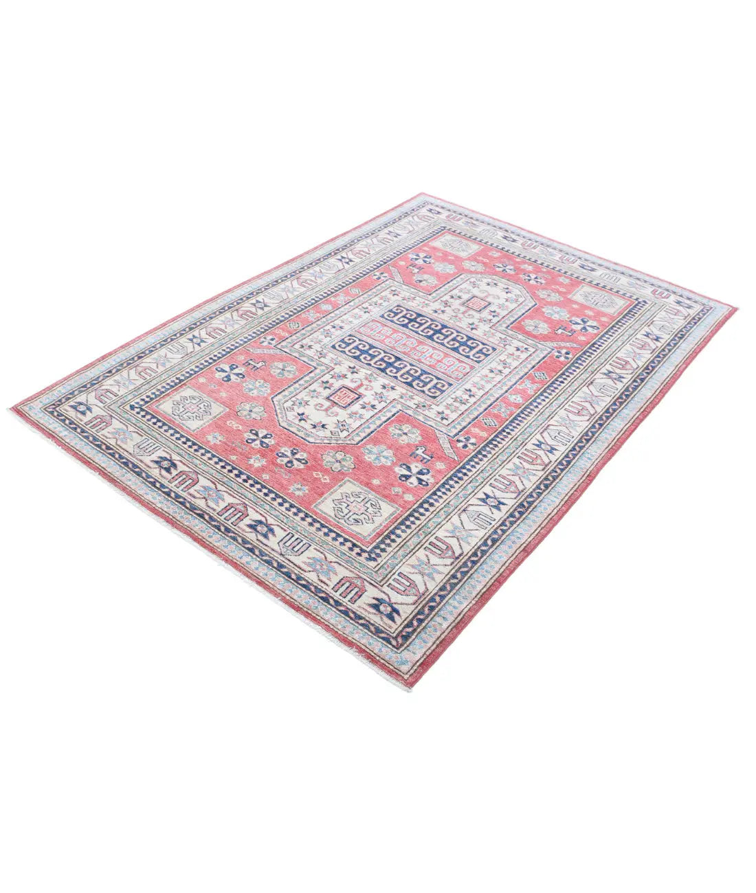 Hand Knotted Royal Kazak Wool Rug - 4'8'' x 6'9'' - Arteverk Rugs Area rug