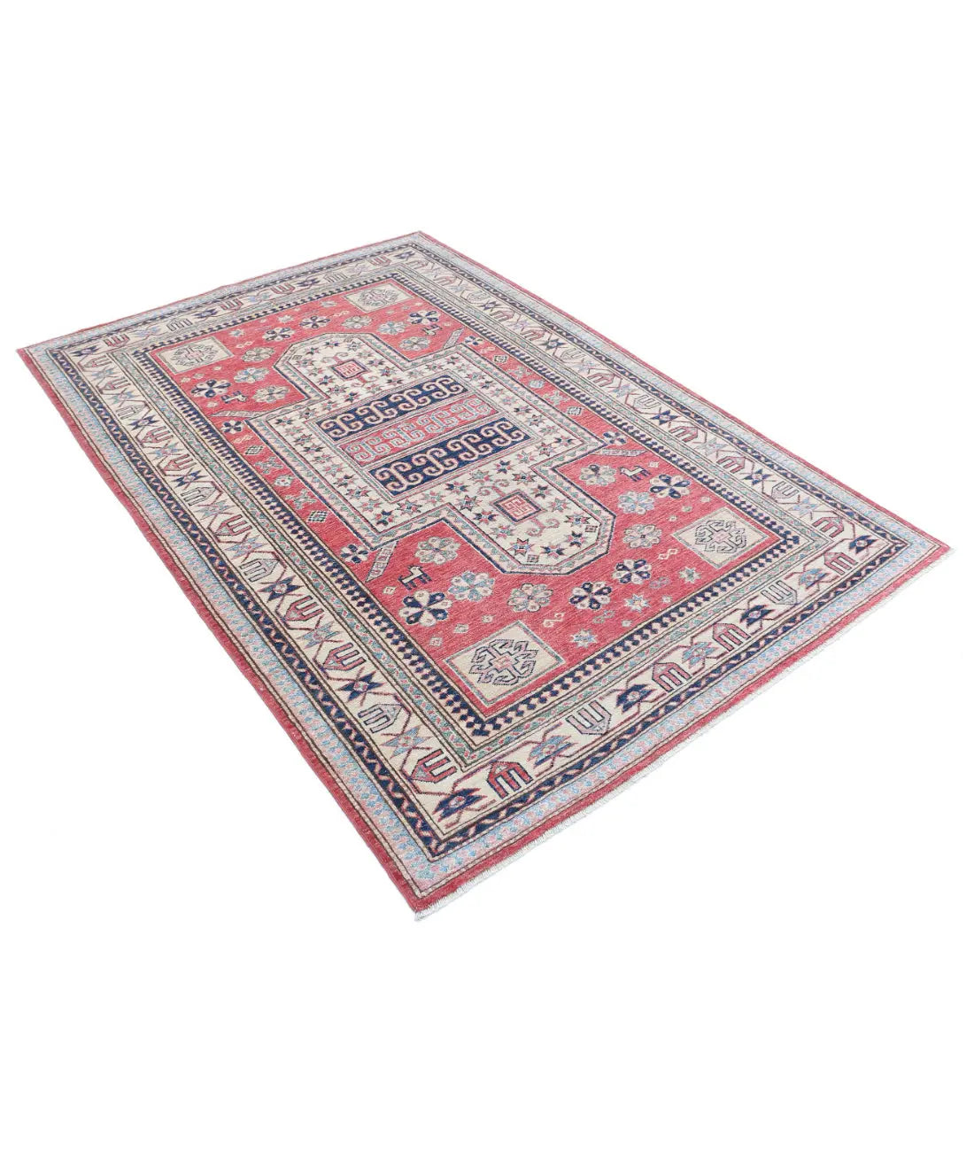 Hand Knotted Royal Kazak Wool Rug - 4'8'' x 6'9'' - Arteverk Rugs Area rug