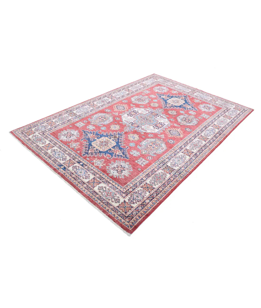 Hand Knotted Royal Kazak Wool Rug - 5'6'' x 8'3'' - Arteverk Rugs Area rug