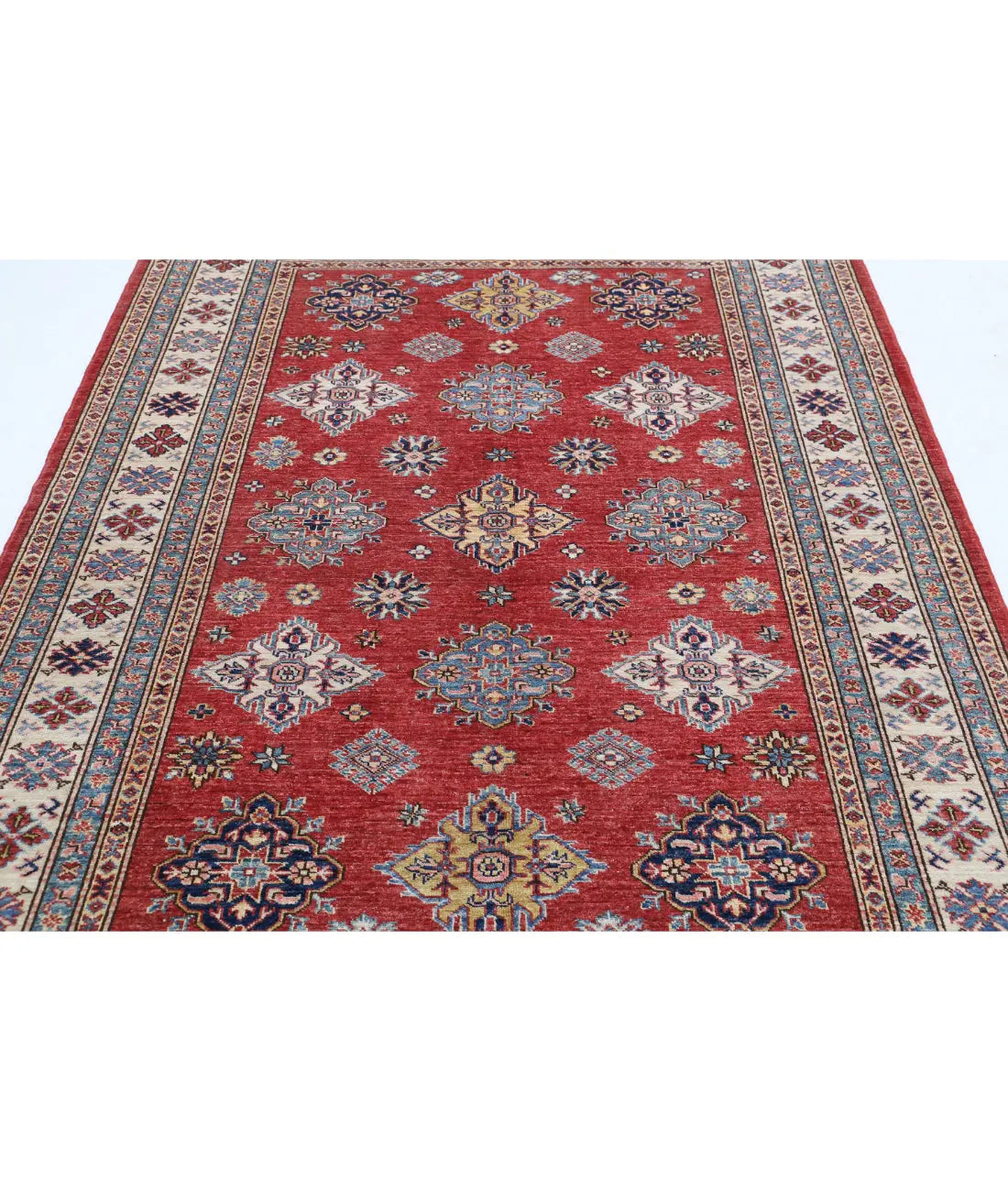 Hand Knotted Royal Kazak Wool Rug - 5'7'' x 7'6'' - Arteverk Rugs Area rug