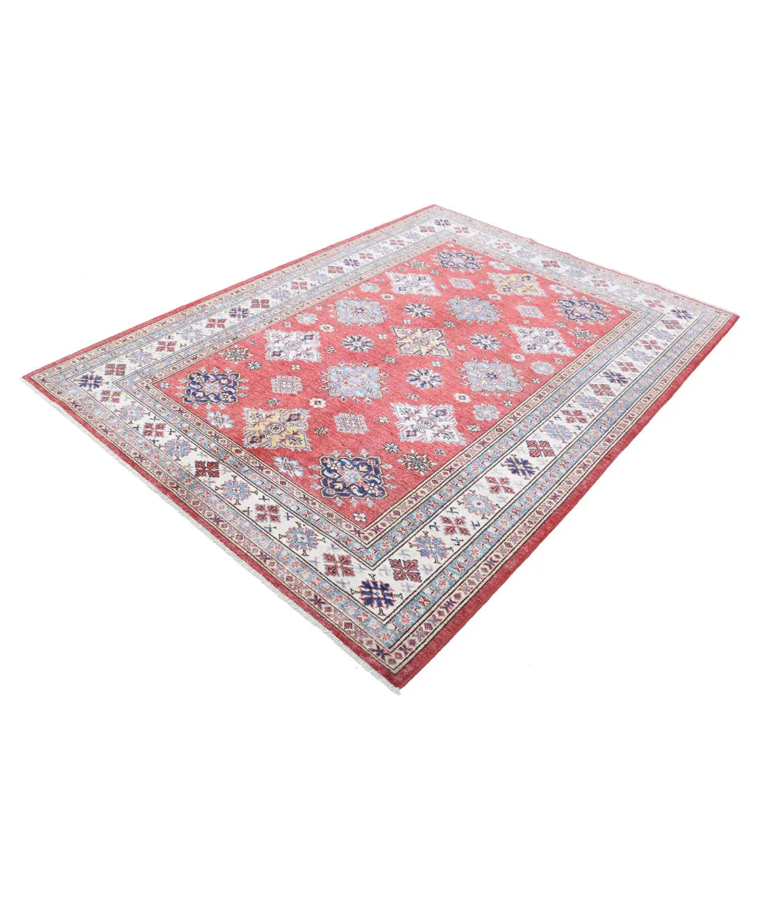 Hand Knotted Royal Kazak Wool Rug - 5'7'' x 7'6'' - Arteverk Rugs Area rug