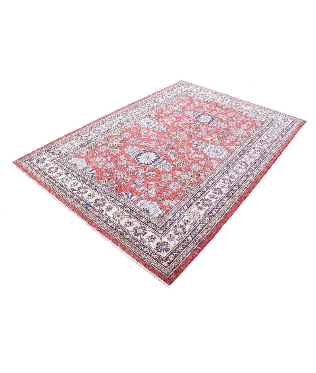 Hand Knotted Royal Kazak Wool Rug - 5'8'' x 8'3'' - Arteverk Rugs Area rug