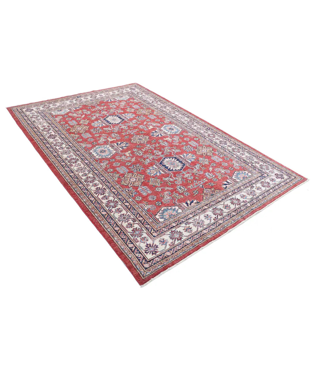 Hand Knotted Royal Kazak Wool Rug - 5'8'' x 8'3'' - Arteverk Rugs Area rug