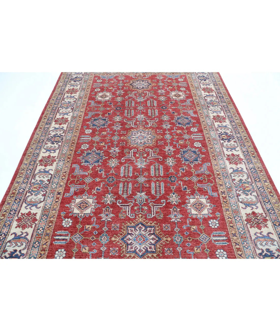 Hand Knotted Royal Kazak Wool Rug - 6'6'' x 9'8'' - Arteverk Rugs Area rug