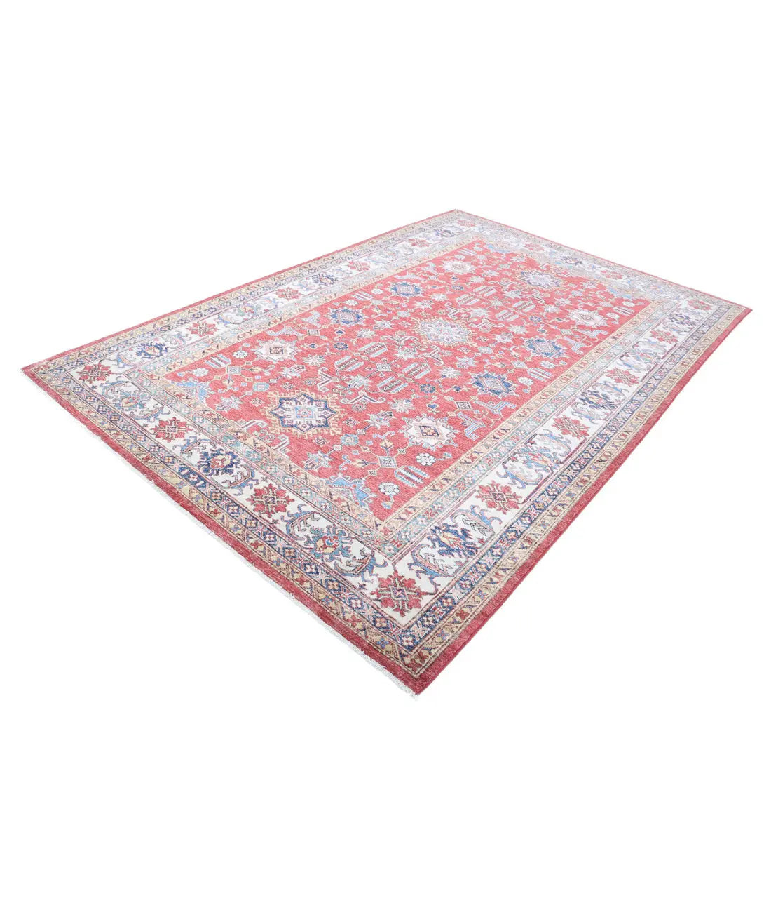 Hand Knotted Royal Kazak Wool Rug - 6'6'' x 9'8'' - Arteverk Rugs Area rug