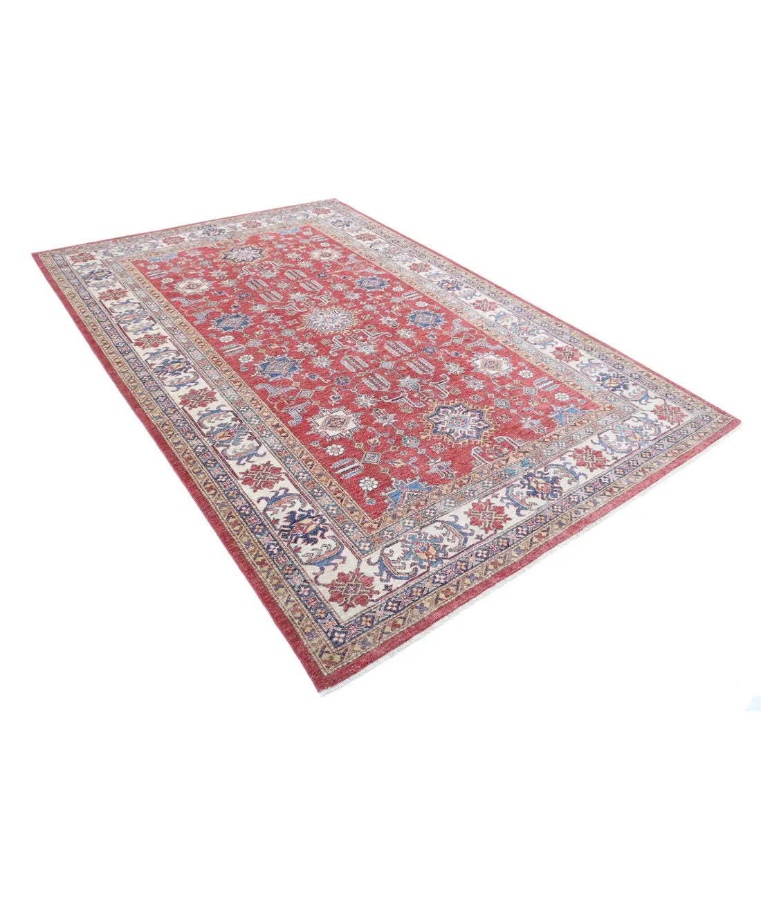 Hand Knotted Royal Kazak Wool Rug - 6'6'' x 9'8'' - Arteverk Rugs Area rug