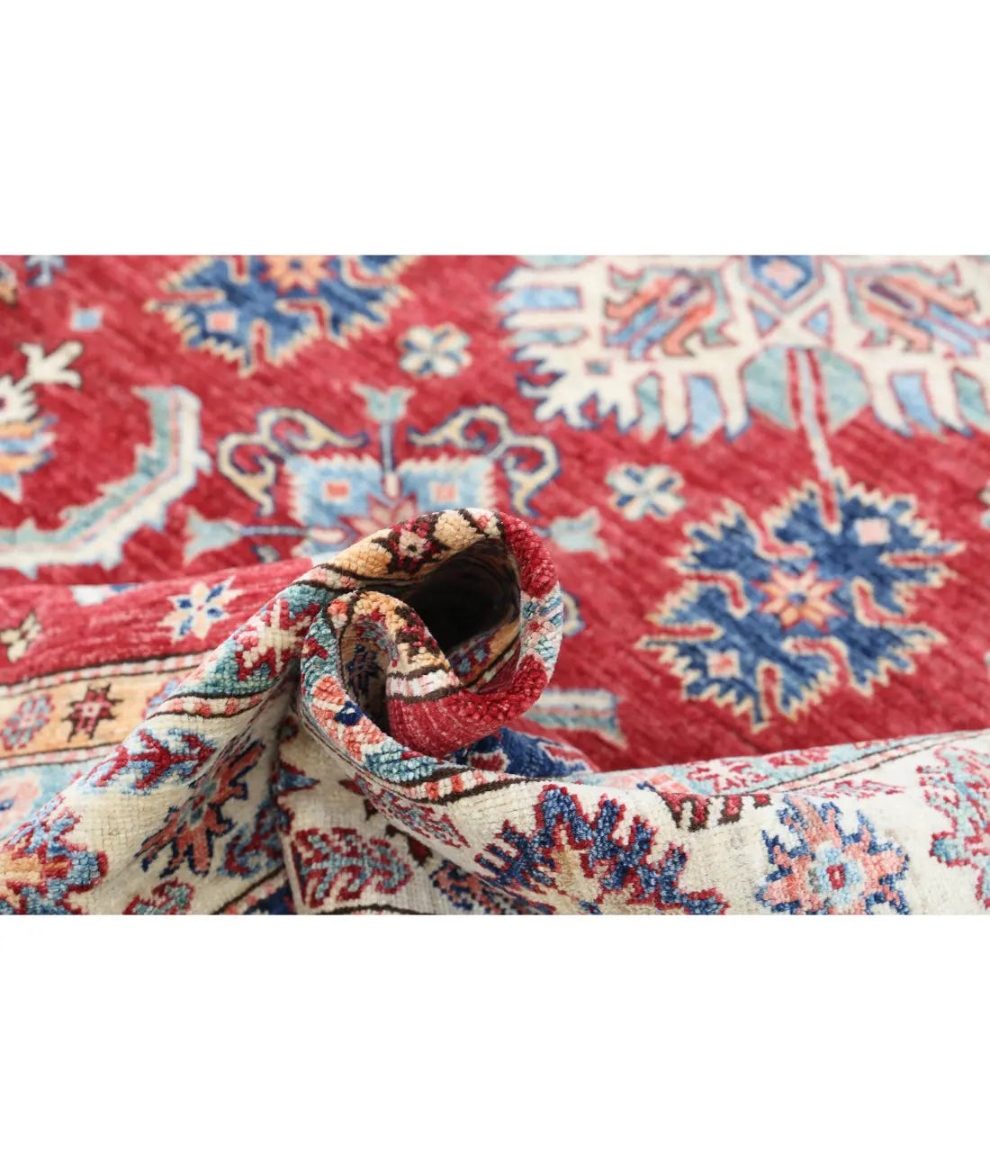 Hand Knotted Royal Kazak Wool Rug - 6'7'' x 8'8'' - Arteverk Rugs Area rug