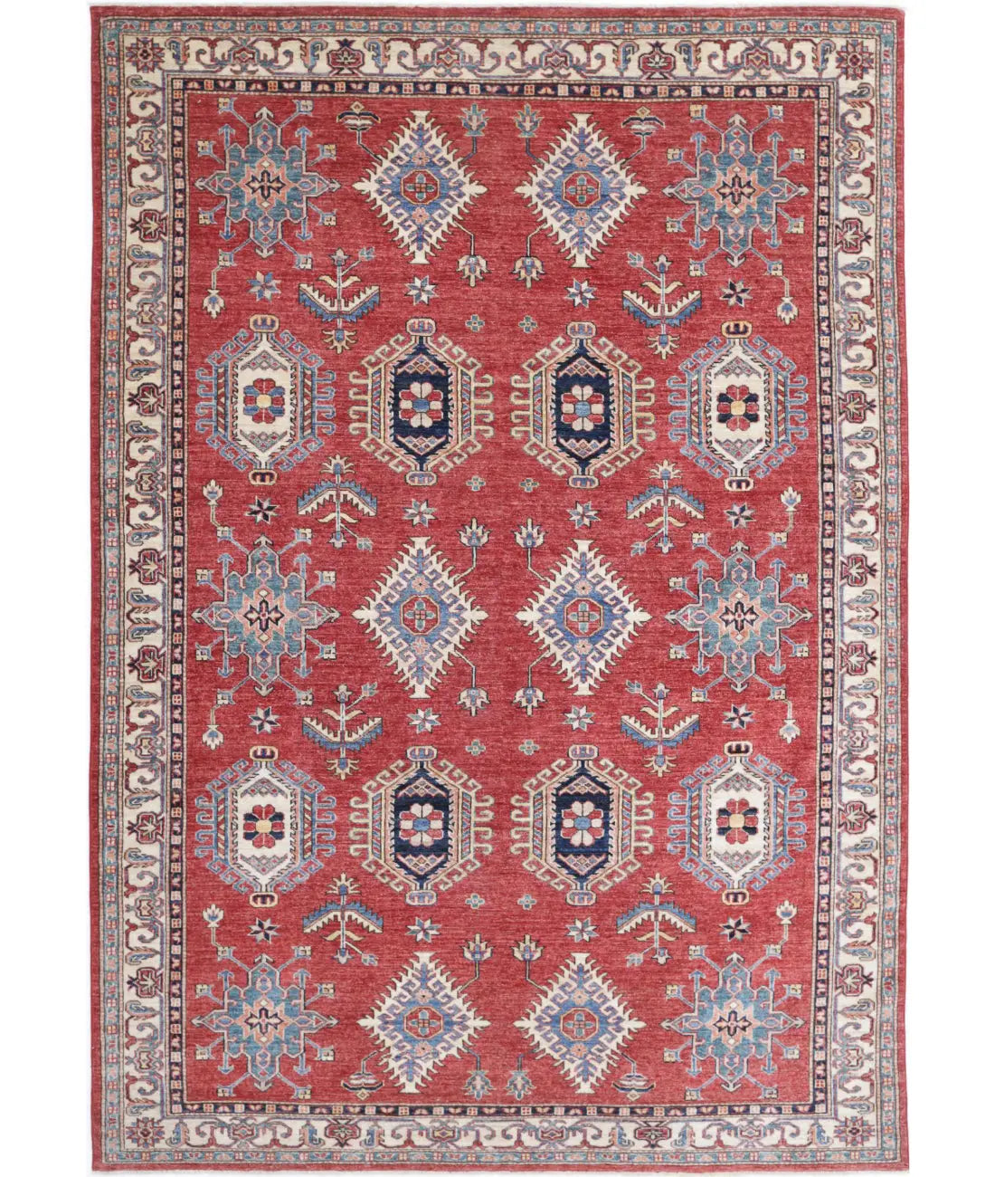 Hand Knotted Royal Kazak Wool Rug - 6&#39;7&#39;&#39; x 9&#39;8&#39;&#39; - Arteverk Rugs Area rug