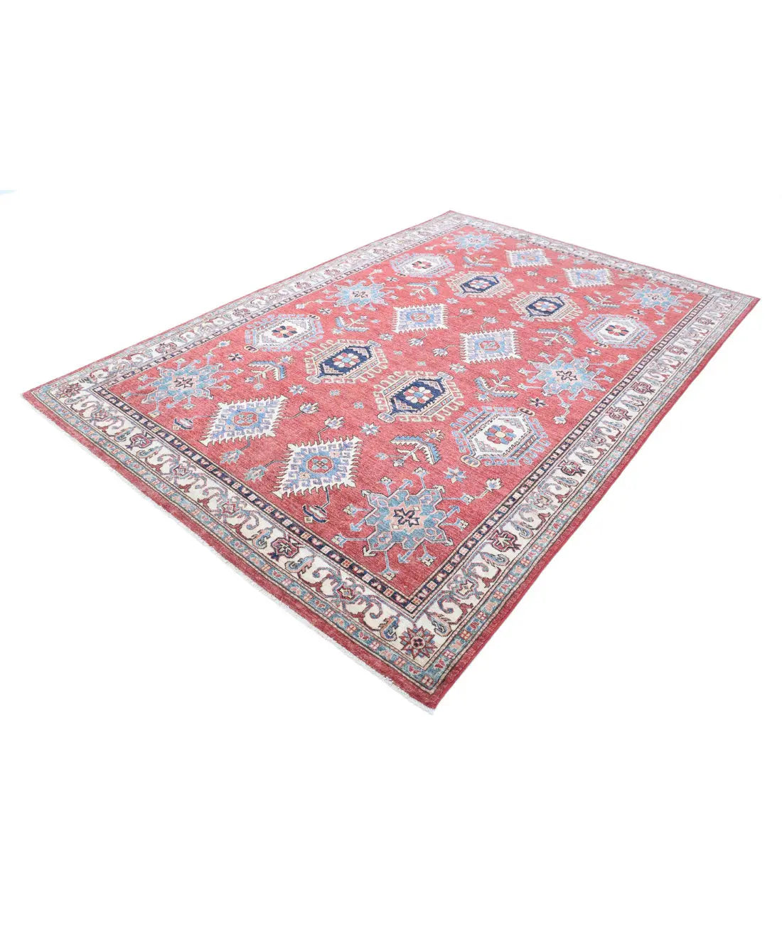 Hand Knotted Royal Kazak Wool Rug - 6'7'' x 9'8'' - Arteverk Rugs Area rug