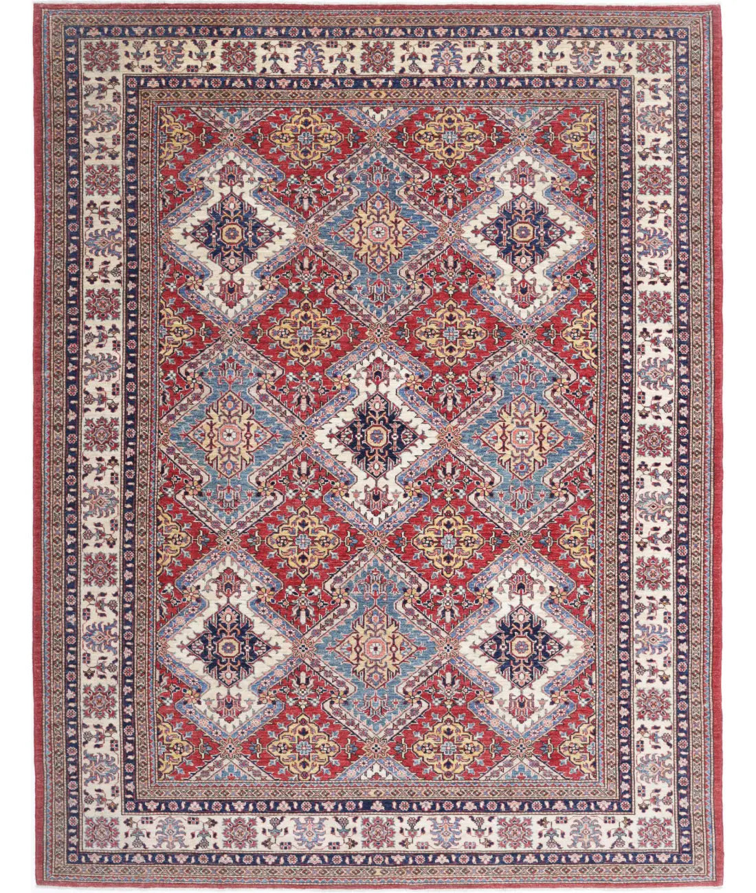 Hand Knotted Royal Kazak Wool Rug - 8&#39;2&#39;&#39; x 10&#39;8&#39;&#39; - Arteverk Rugs Area rug