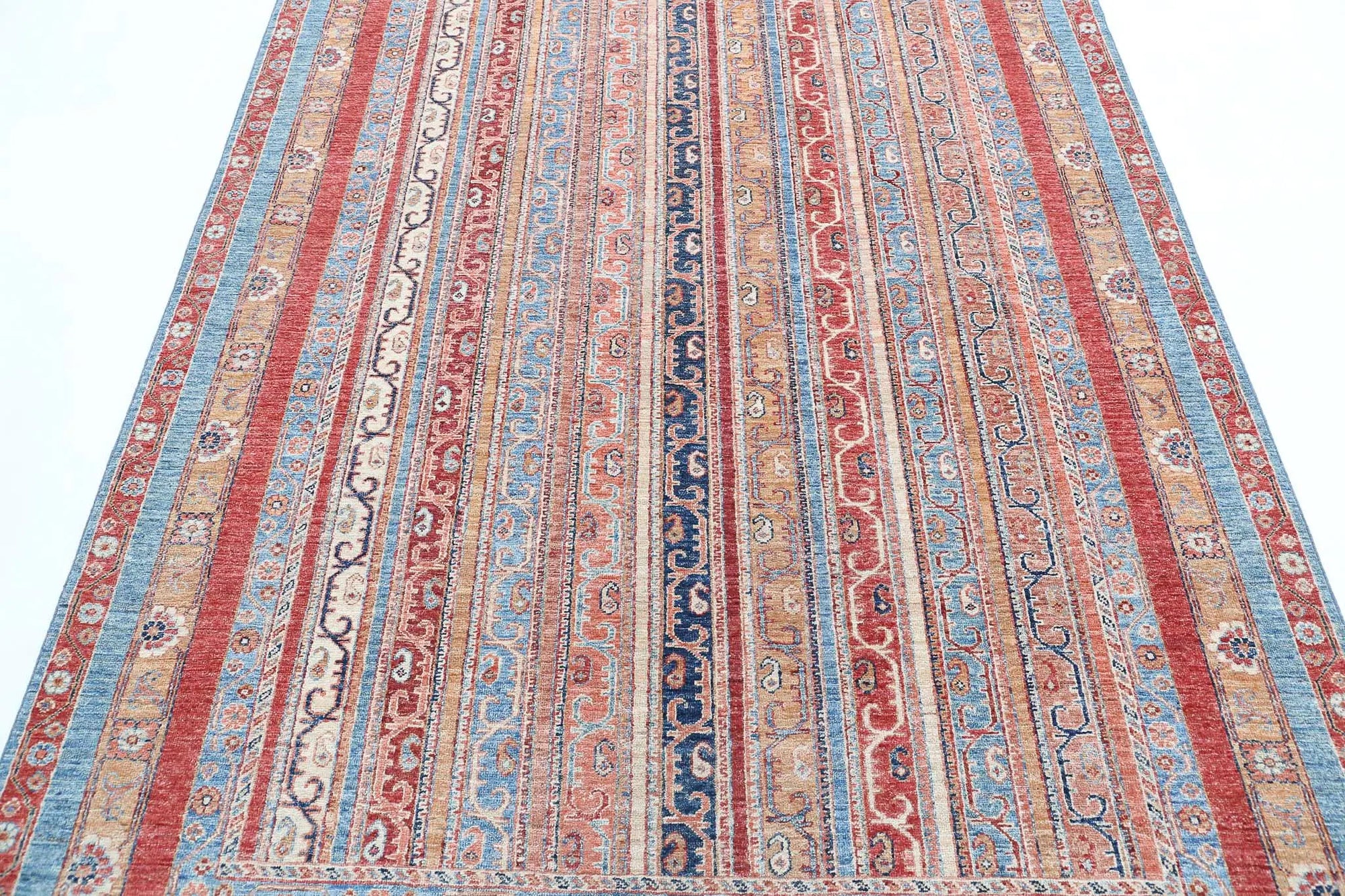 Hand Knotted Shaal Wool Rug - 5'7'' x 7'10''