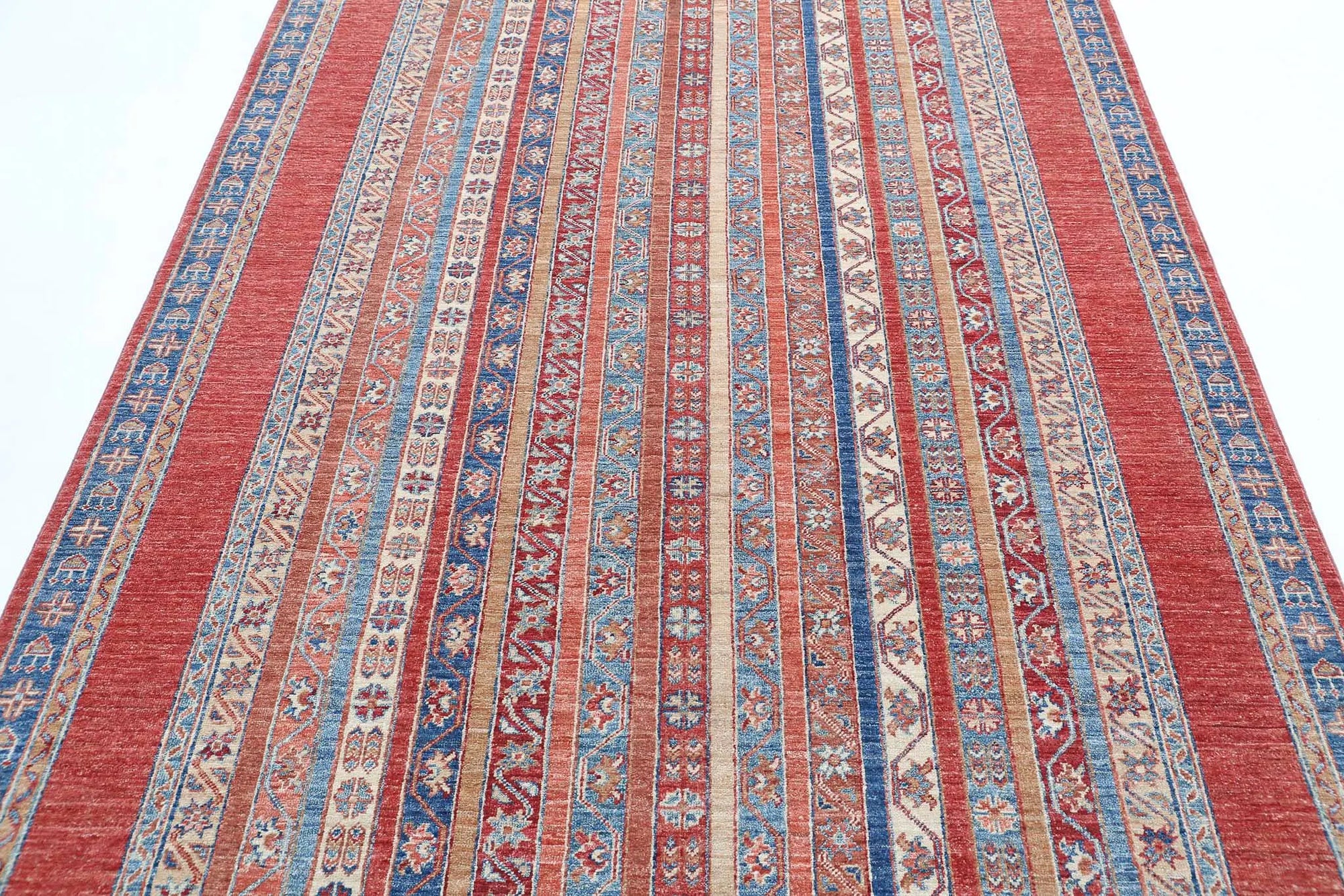 Hand Knotted Shaal Wool Rug - 5'7'' x 8'1''