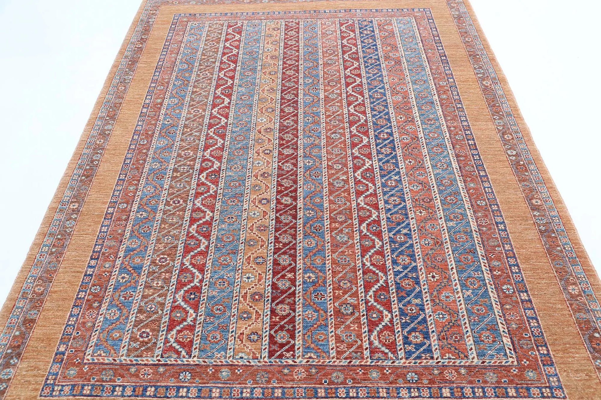 Hand Knotted Shaal Wool Rug - 5'8'' x 7'11''