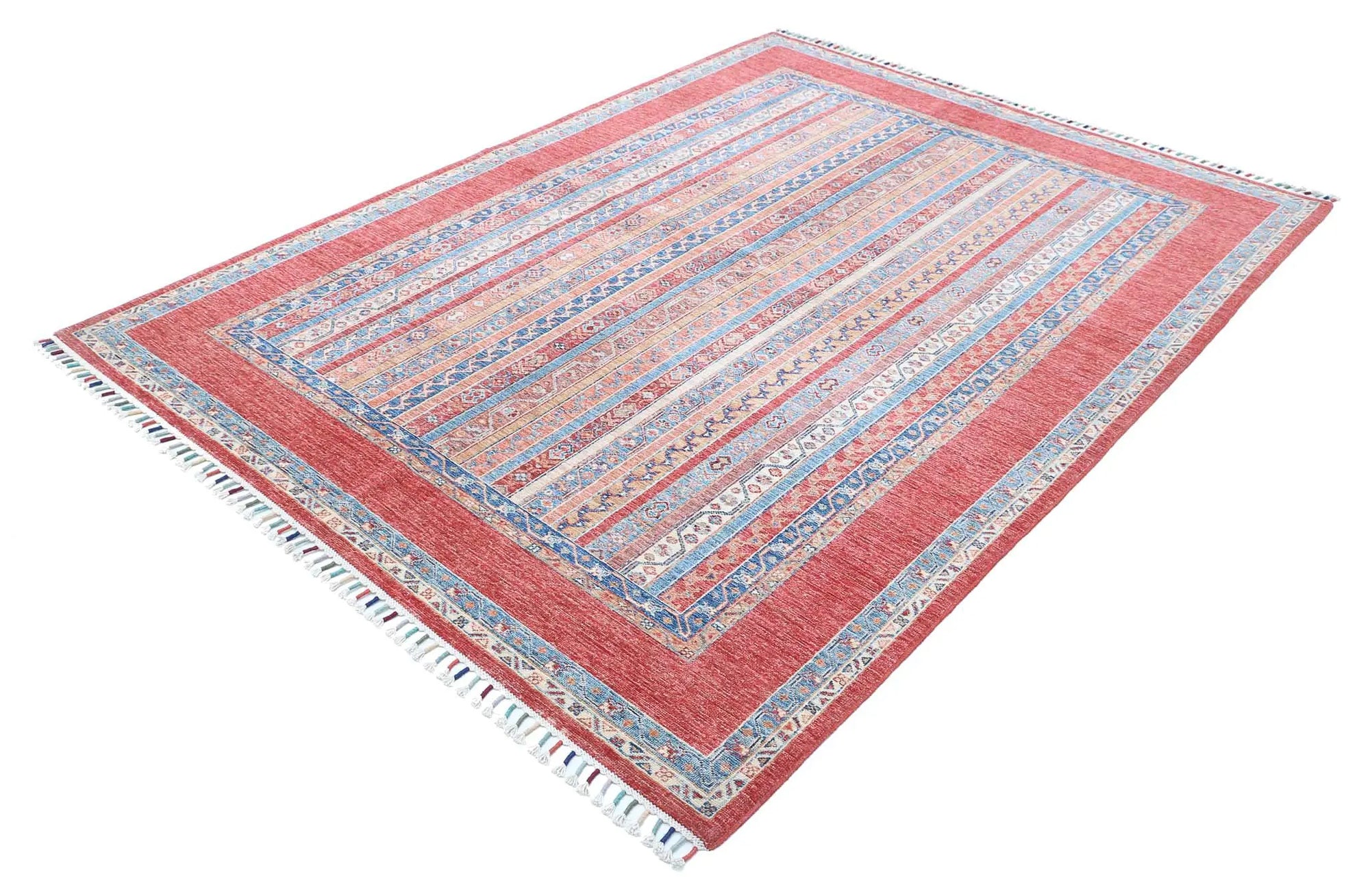 Hand Knotted Shaal Wool Rug - 5'9'' x 7'9''