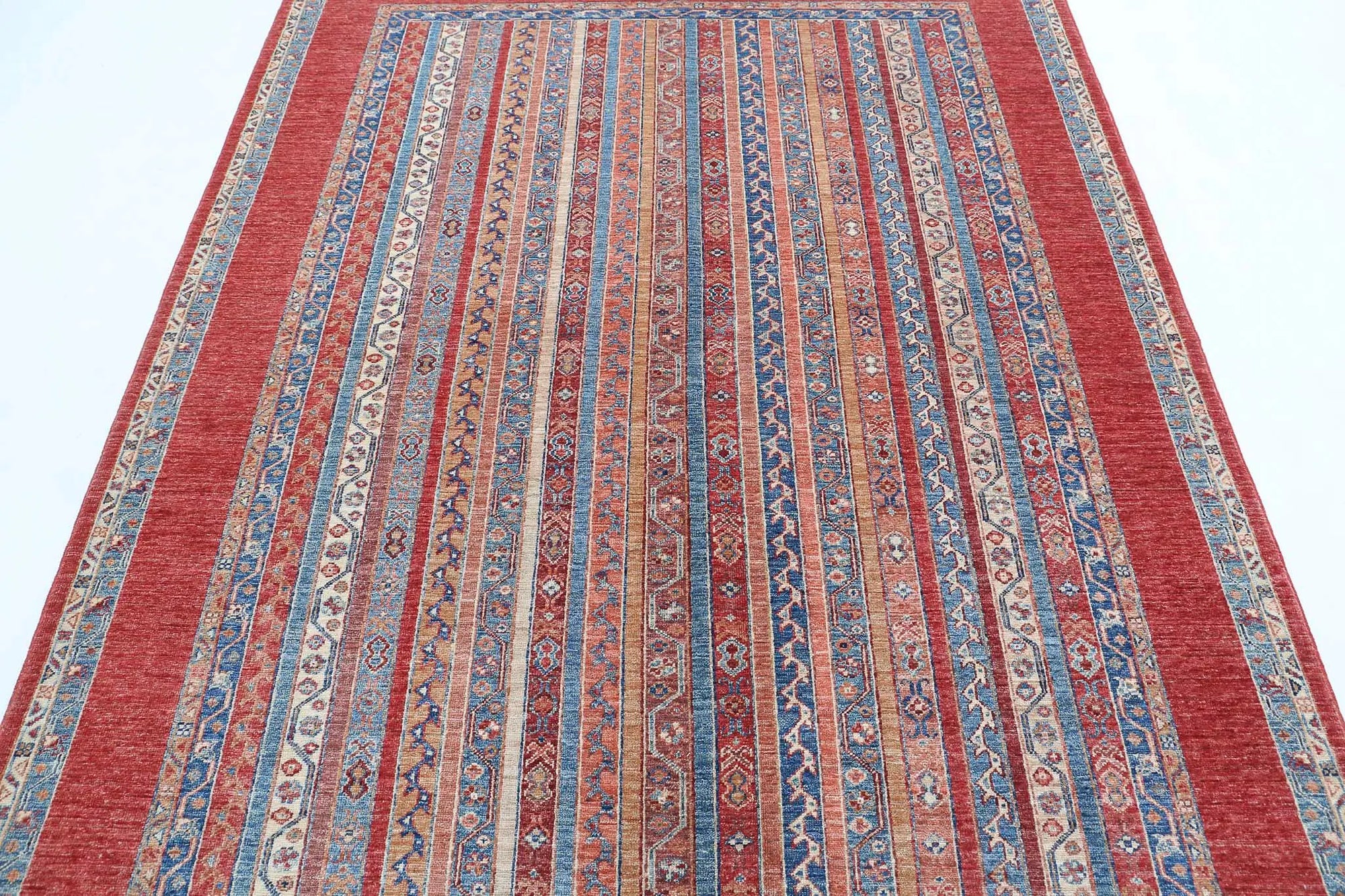 Hand Knotted Shaal Wool Rug - 5'9'' x 7'9''