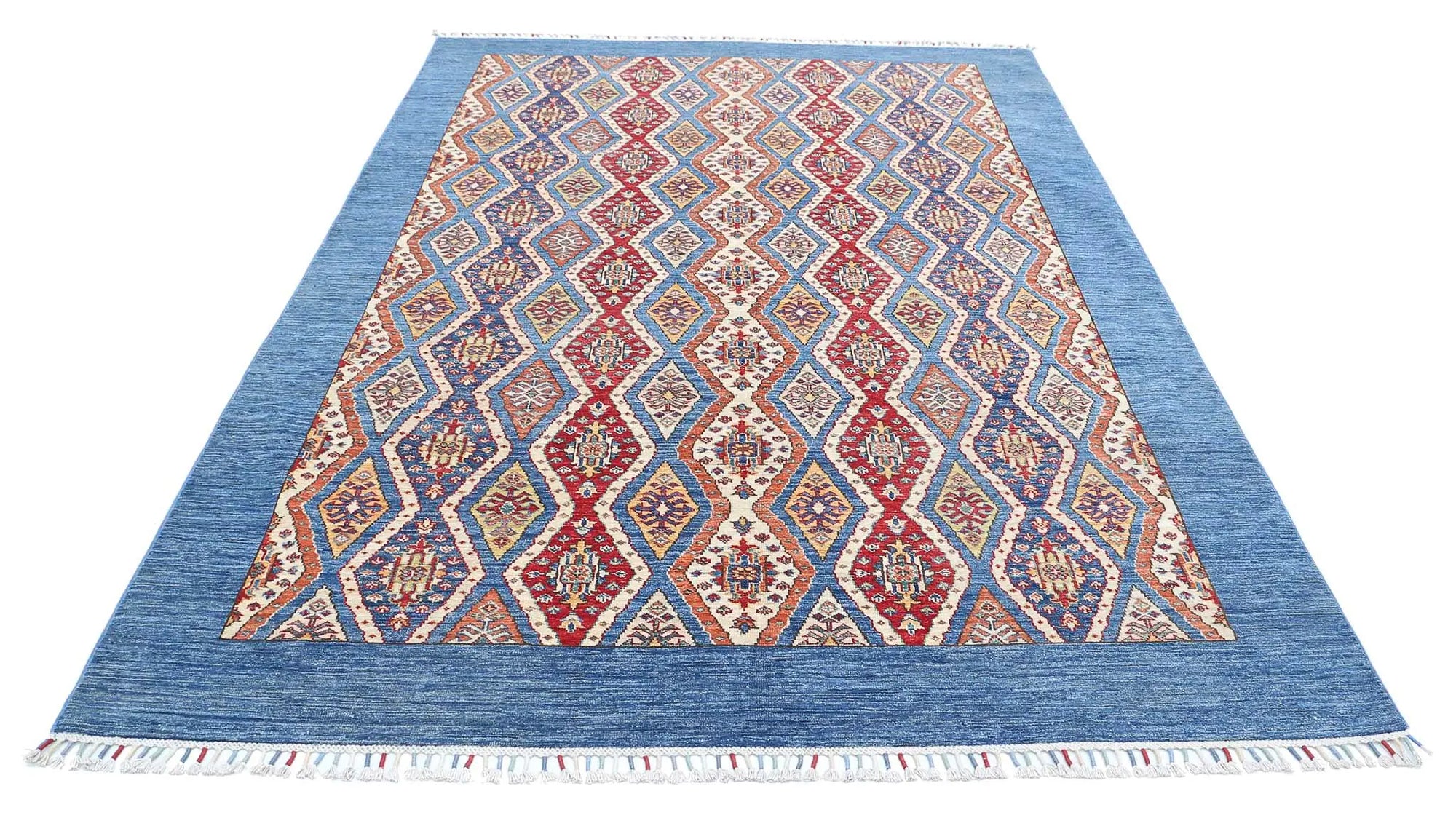 Hand Knotted Shaal Wool Rug - 6'3'' x 9'4''