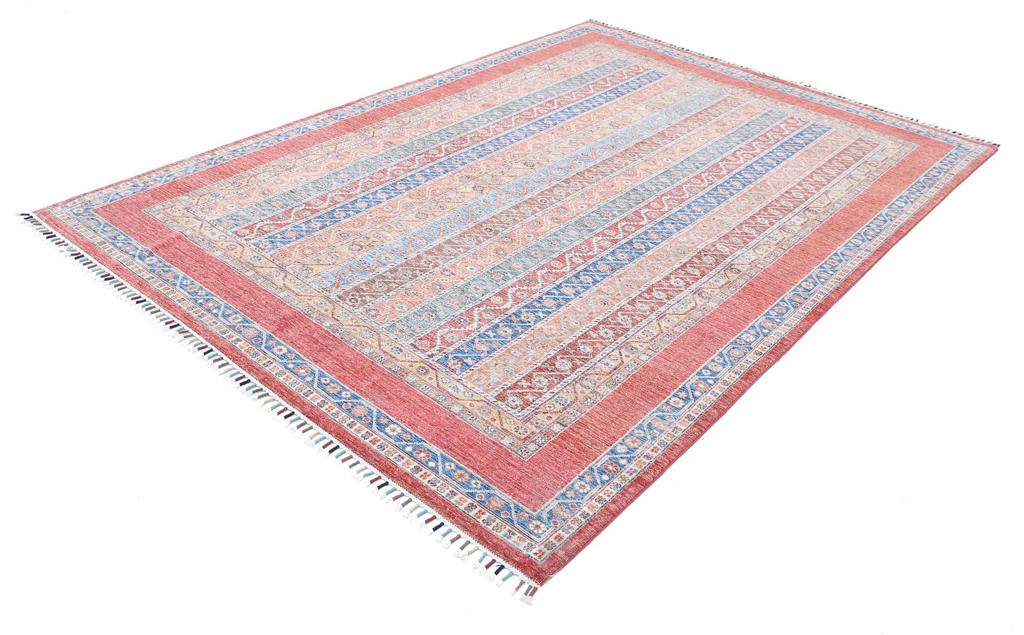 Hand Knotted Shaal Wool Rug - 6'7'' x 9'5''