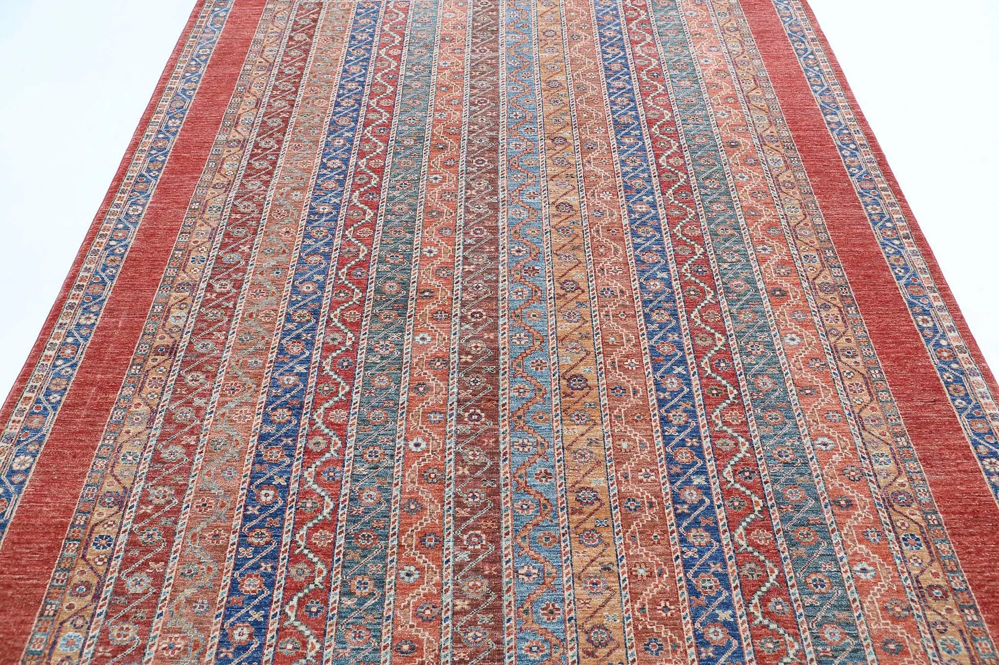 Hand Knotted Shaal Wool Rug - 6'7'' x 9'5''