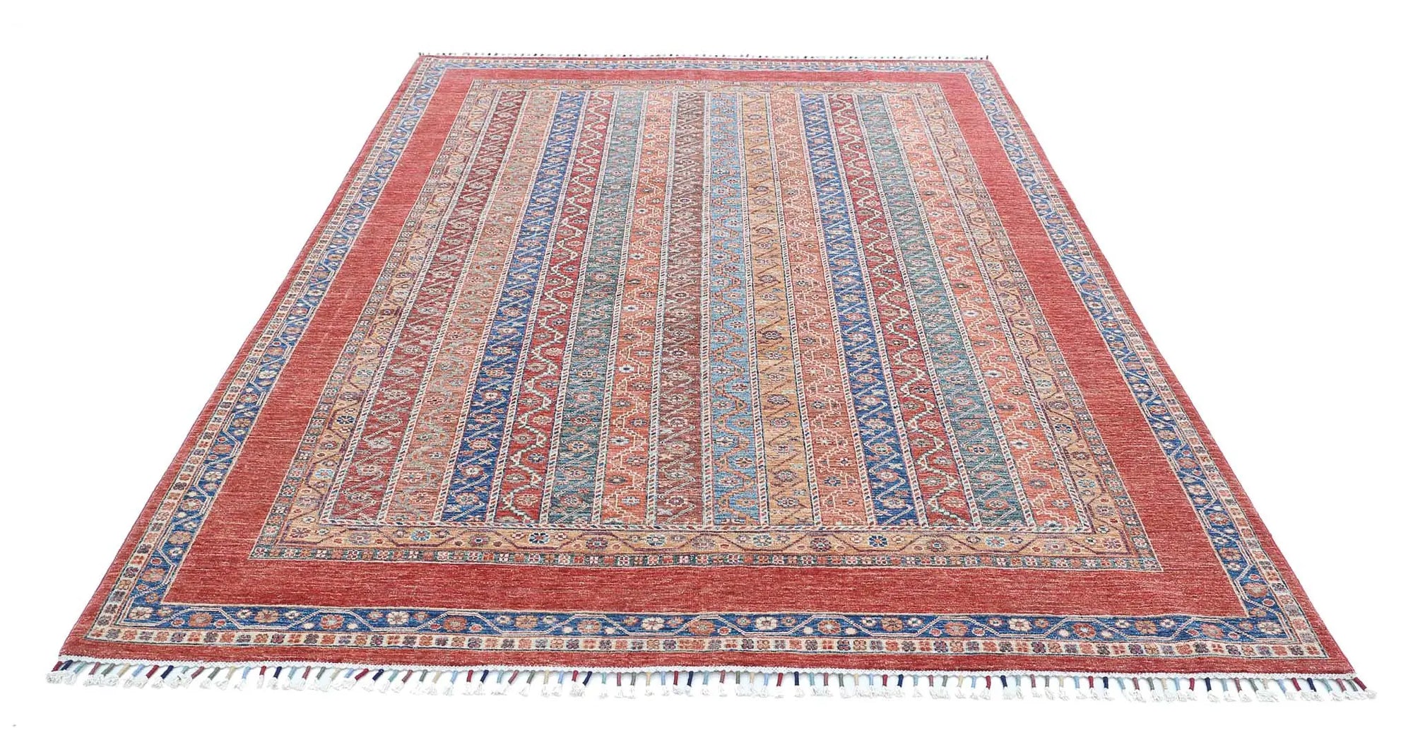 Hand Knotted Shaal Wool Rug - 6'7'' x 9'5''