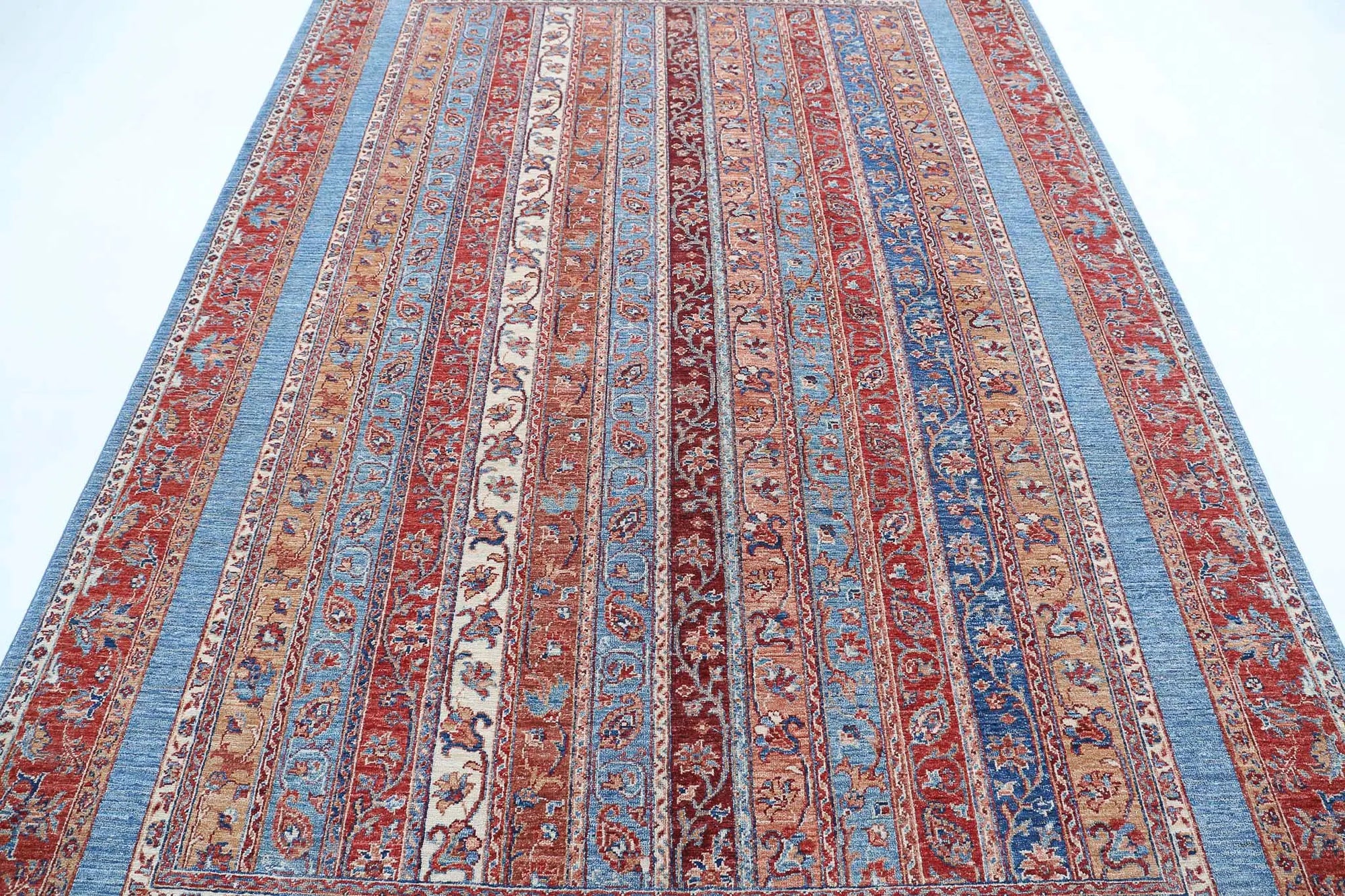 Hand Knotted Shaal Wool Rug - 6'7'' x 9'6''