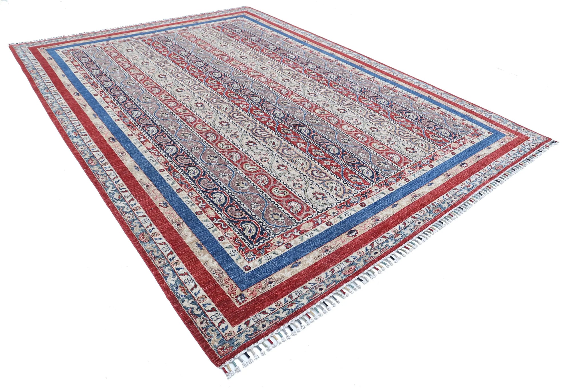 Hand Knotted Shaal Wool Rug - 8'10'' x 11'8''