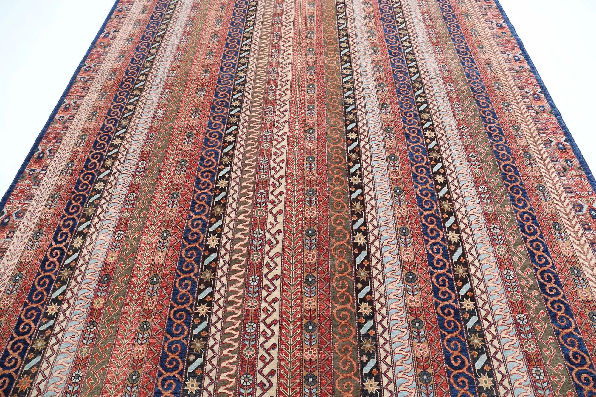 Hand Knotted Shaal Wool Rug - 8'1'' x 9'8''