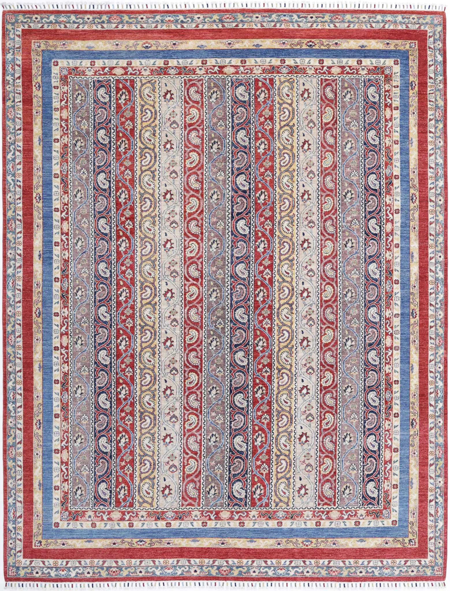 Hand Knotted Shaal Wool Rug - 9'0'' x 11'8''